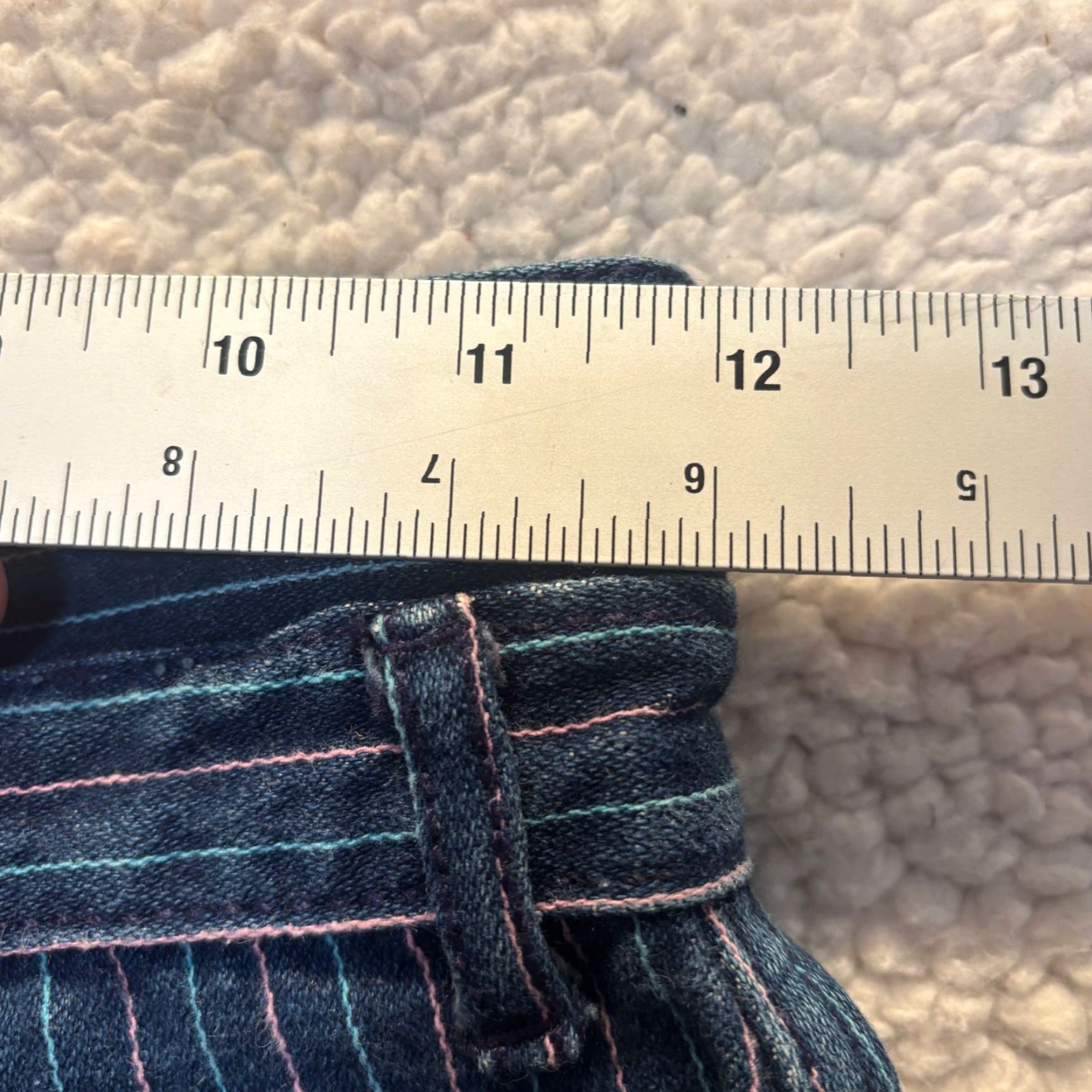 Vintage VINTAGE Gitano Jeans Womens 7/8 Blue Striped High Waisted Straight Hong Kong 90s Size 42" / US 20 - 5 Thumbnail
