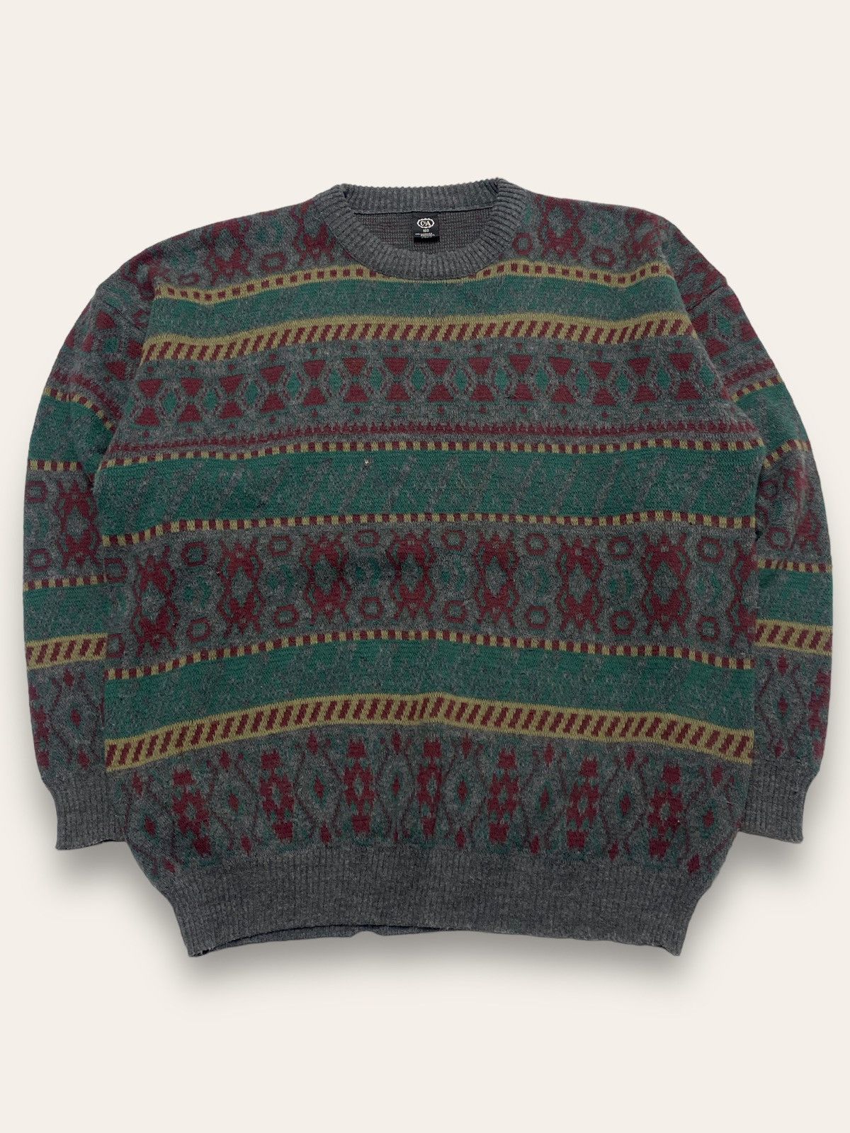 Vintage 90s Vintage C&A Beautiful Crazy Style Sweater Multicolour Size US XL / EU 56 / 4 - 1 Thumbnail
