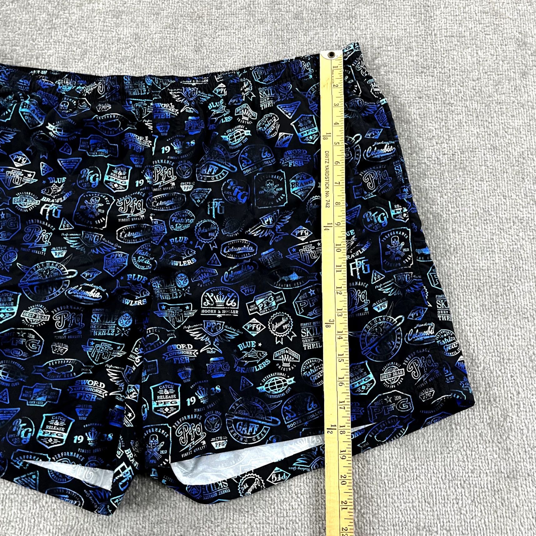 Vintage COLUMBIA Swim Trunks Mens XL x 6" Brief Lined PFG Fishing Bathing Suit Shorts Size US 36 / EU 52 - 6 Thumbnail