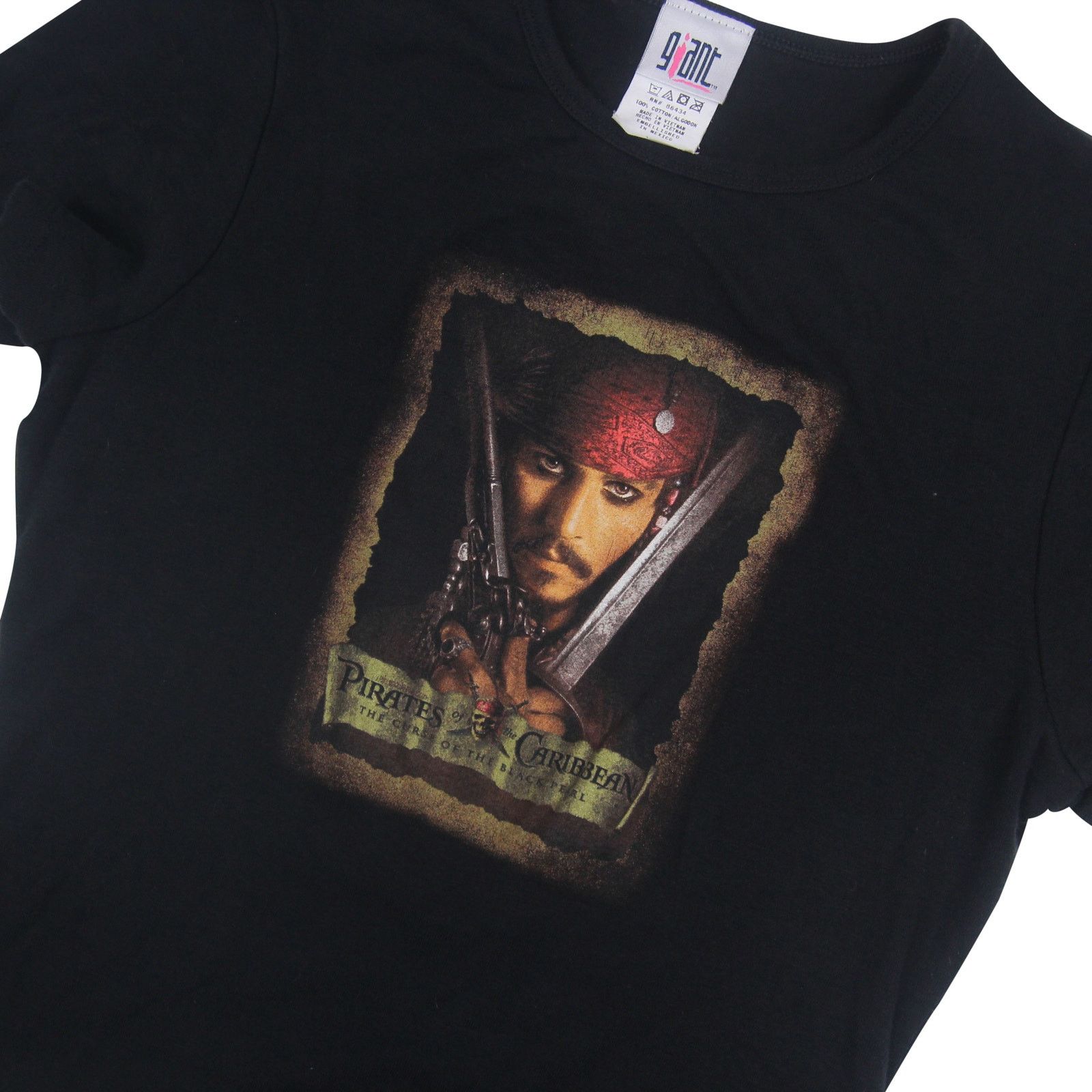 Disney × Giant × Vintage Vintage Disney Pirates of the Caribbean Black Pearl T Shirt Size US XS / EU 42 / 0 - 2 Thumbnail