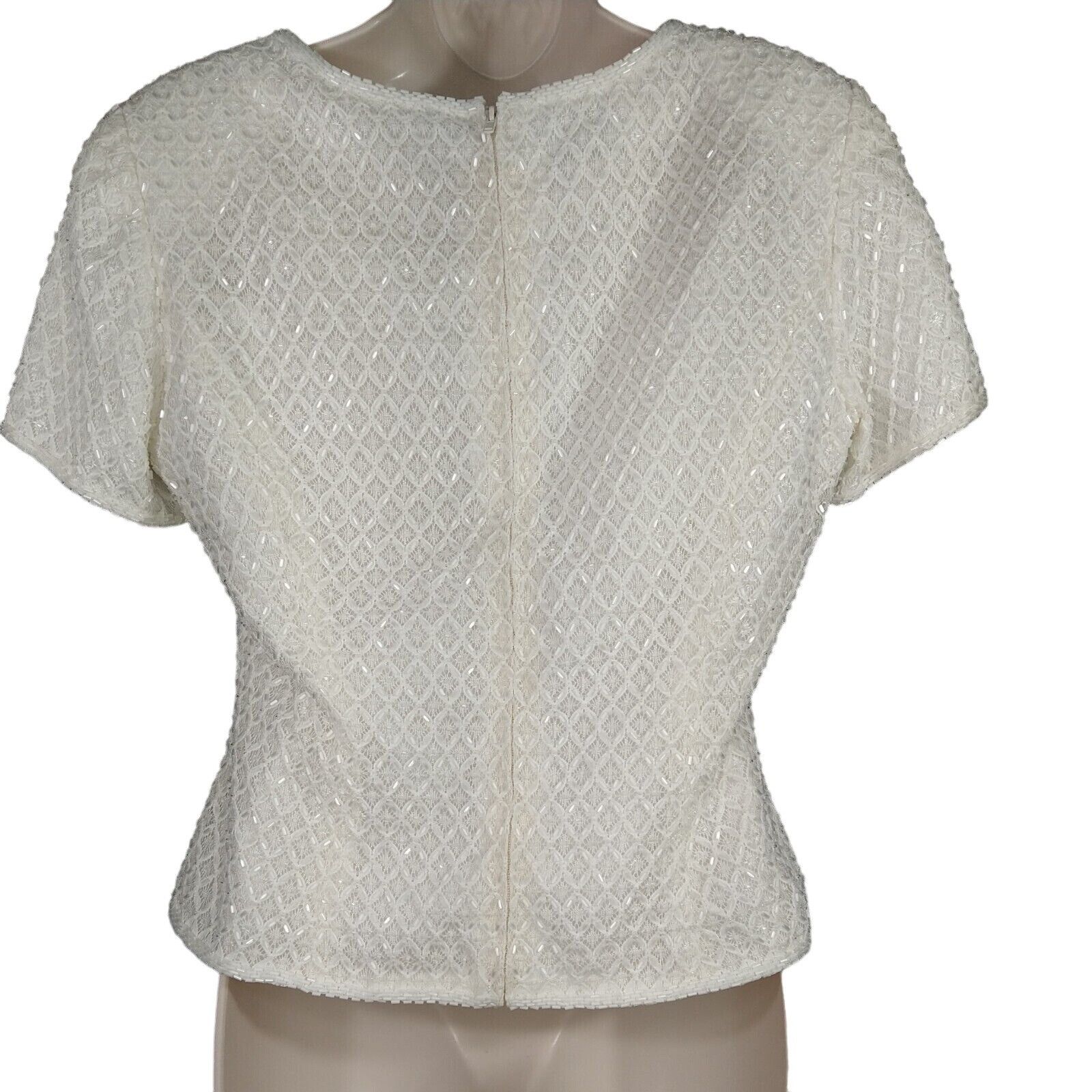 Oleg Cassini Vintage Black Tie Oleg Cassini Beaded Top Formal Size 8 Size M / US 6-8 / IT 42-44 - 5 Thumbnail