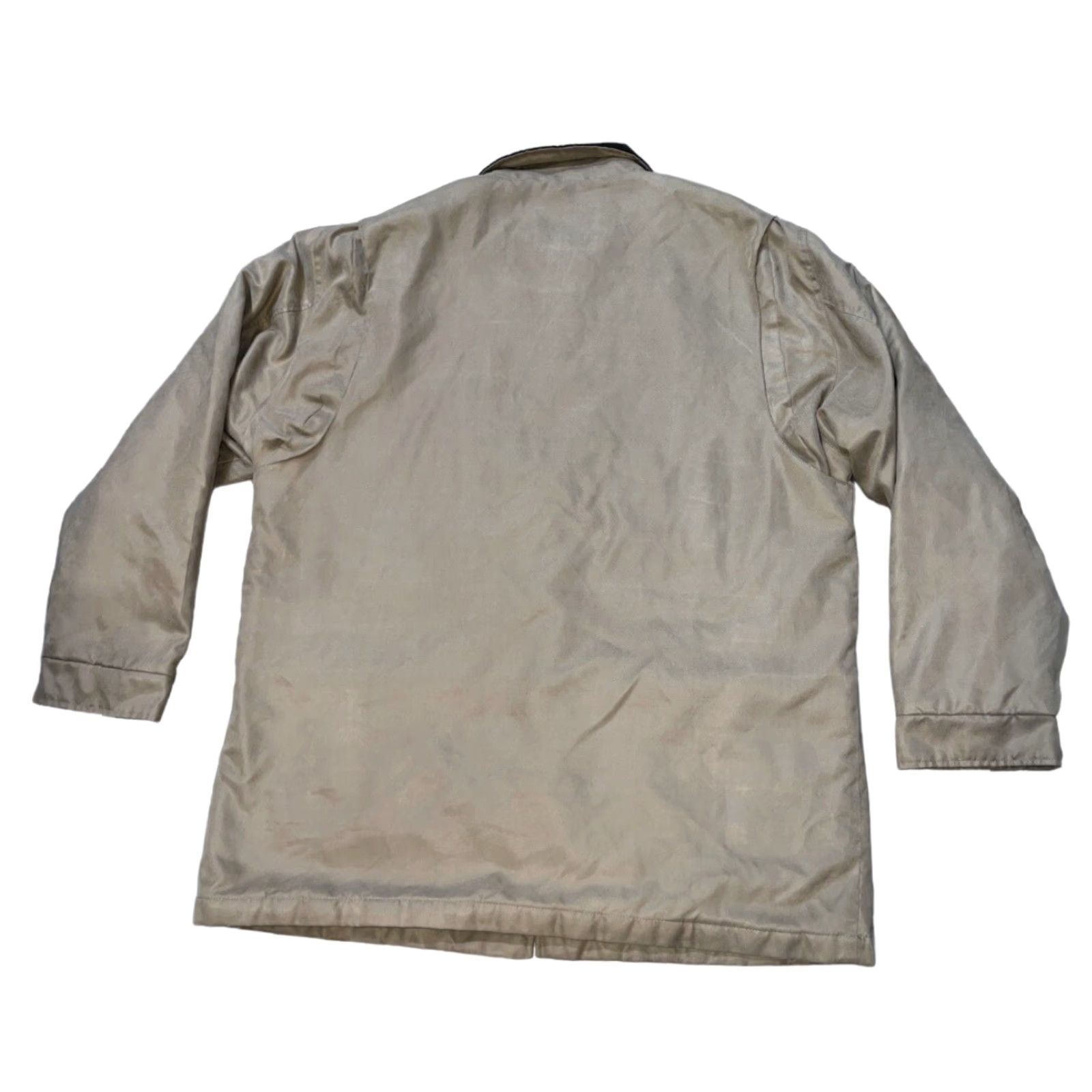 Vintage Botany 500 Coat Mens L Tan Casual Mid-Length Button Up Quilted Lining Soft Jacket Size US L / EU 52-54 / 3 - 3 Thumbnail