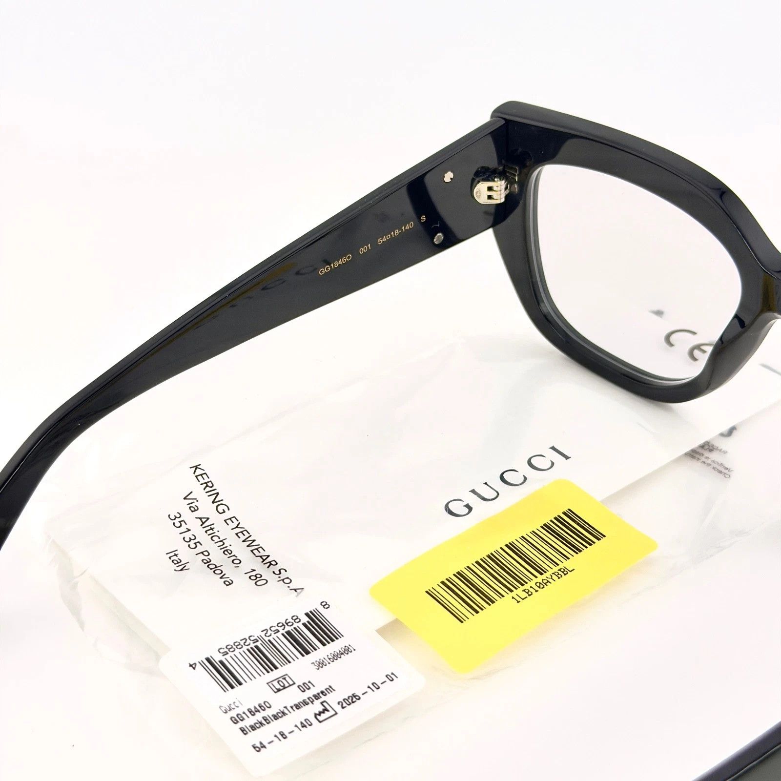 Gucci GUCCI GG1846O 1846 Black GG Silver Logo Bold Eyeglass 001 Size ONE SIZE - 6 Thumbnail