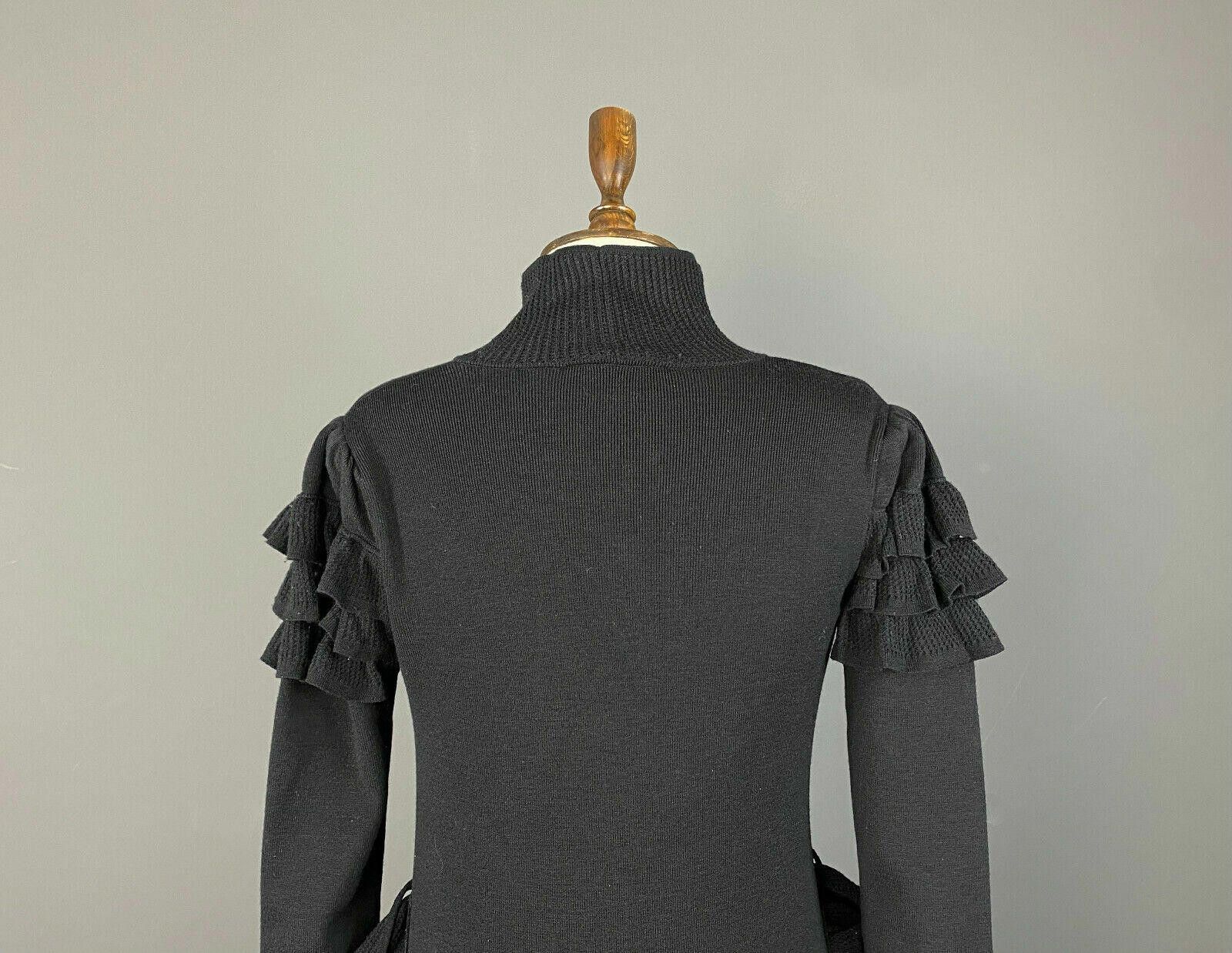 Dsquared2 Dsquared2 Black Designer Lana Wool Stretch Maxi Dress Size M Size M / US 6-8 / IT 42-44 - 7 Thumbnail