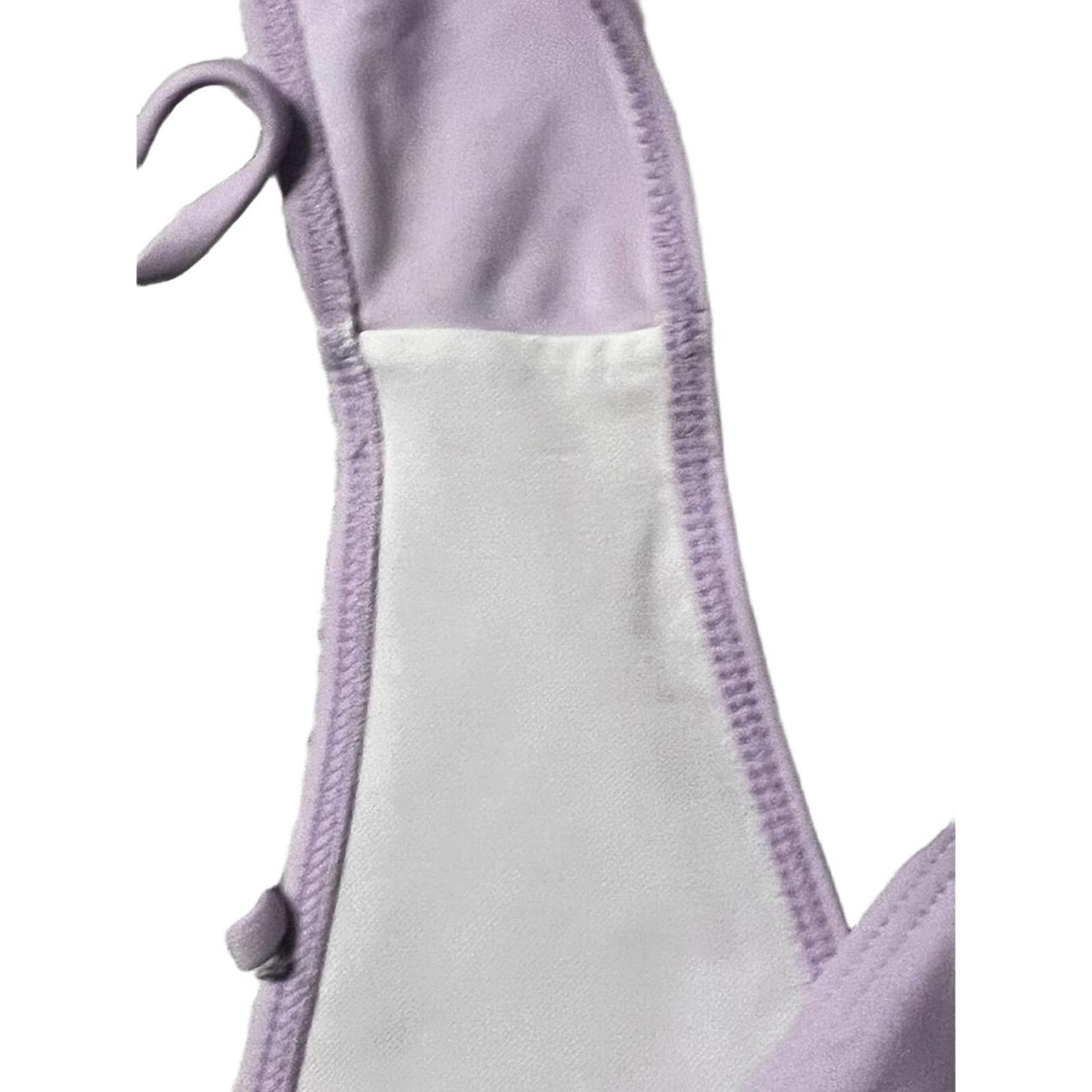 Other Purple Lavender Bikini Set M Ruffle Triangle Tie-Side Size ONE SIZE - 5 Thumbnail