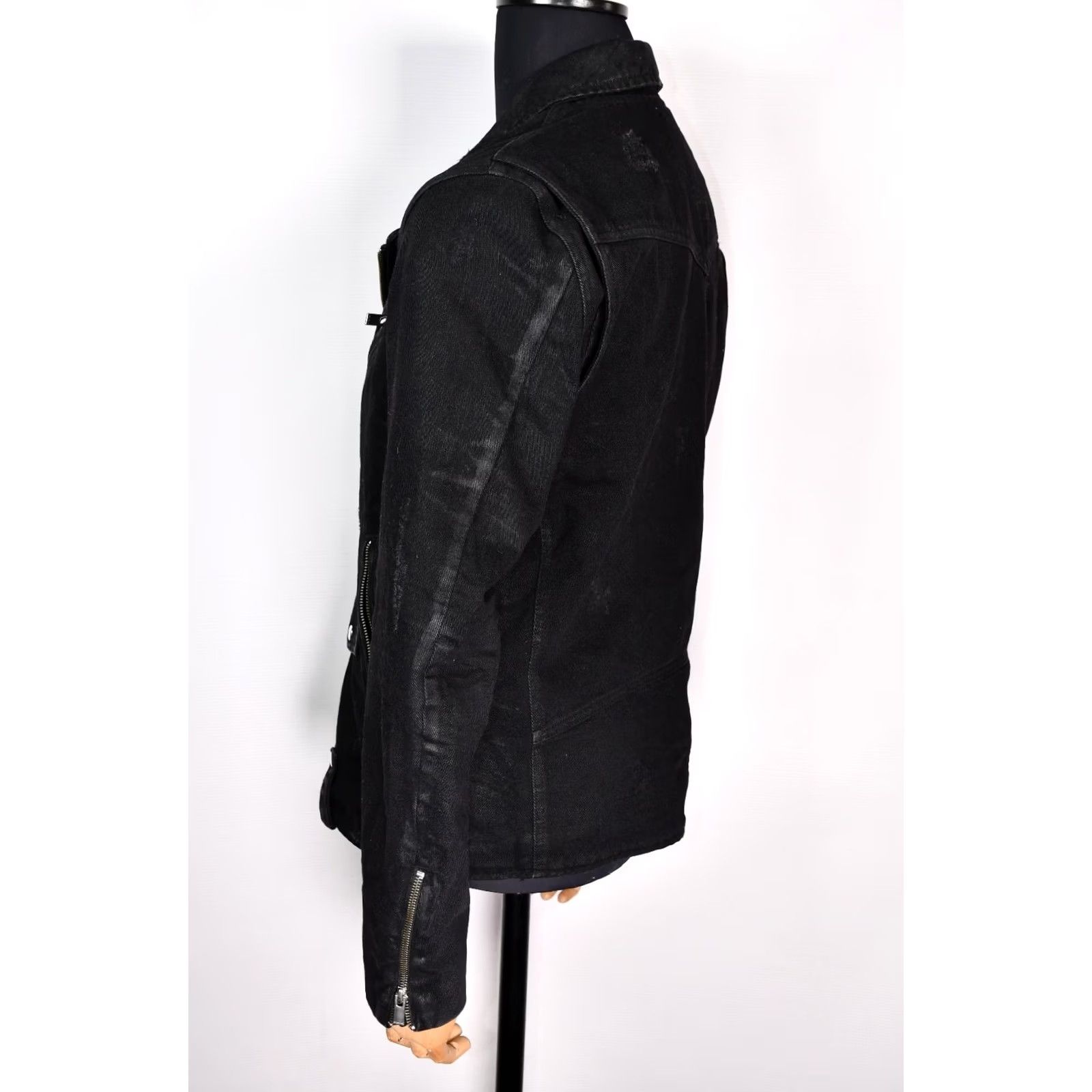 The Kooples The Kooples Jacket Biker Cotton Black L Mens Size US 33 - 3 Thumbnail
