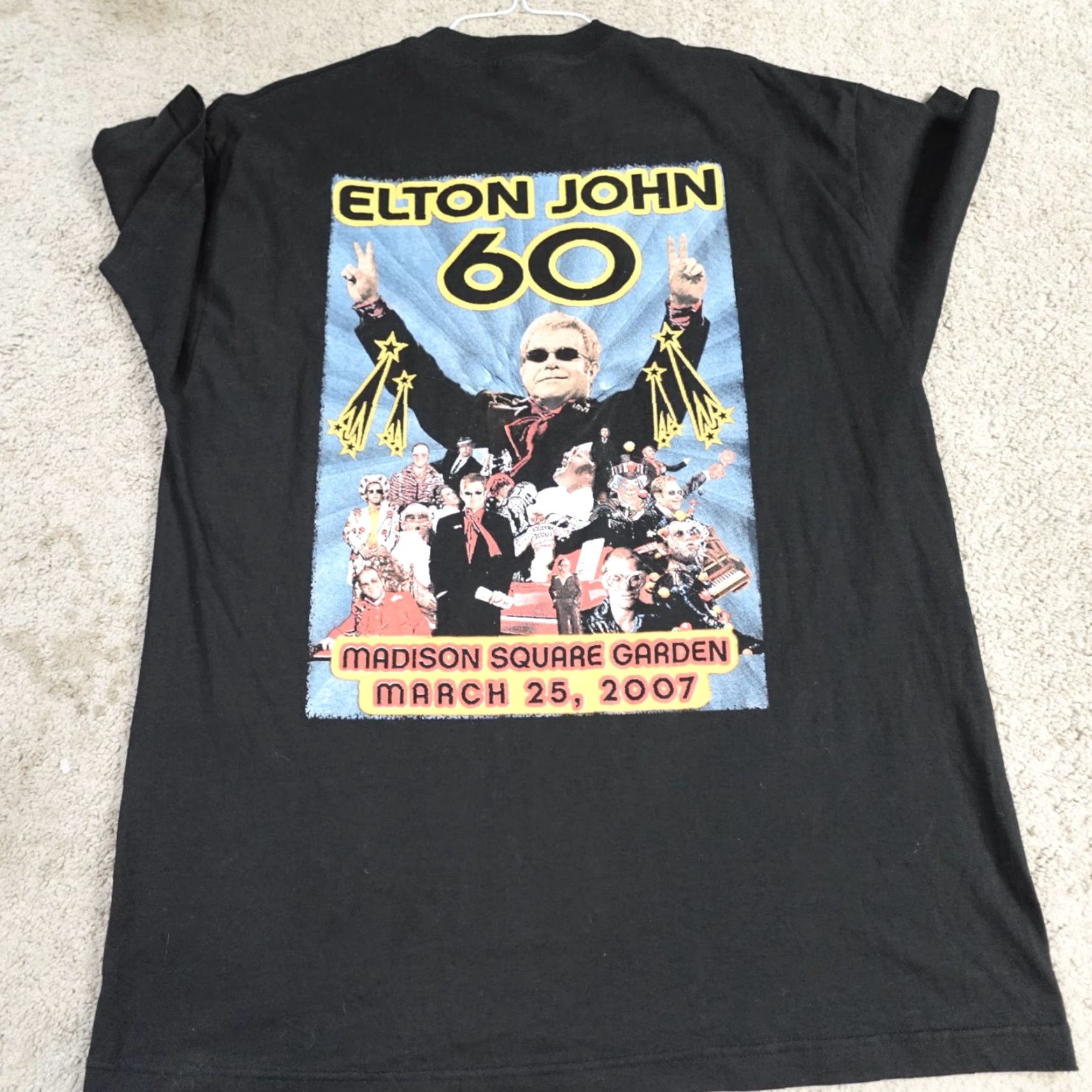 Madison Elton John Shirt XL Black Double Sided 60th Madison Square Garden 2007 Shirt Men XL Black Double Sided 60th Madison Square Garden 2007 Size US XL / EU 56 / 4 - 5 Thumbnail