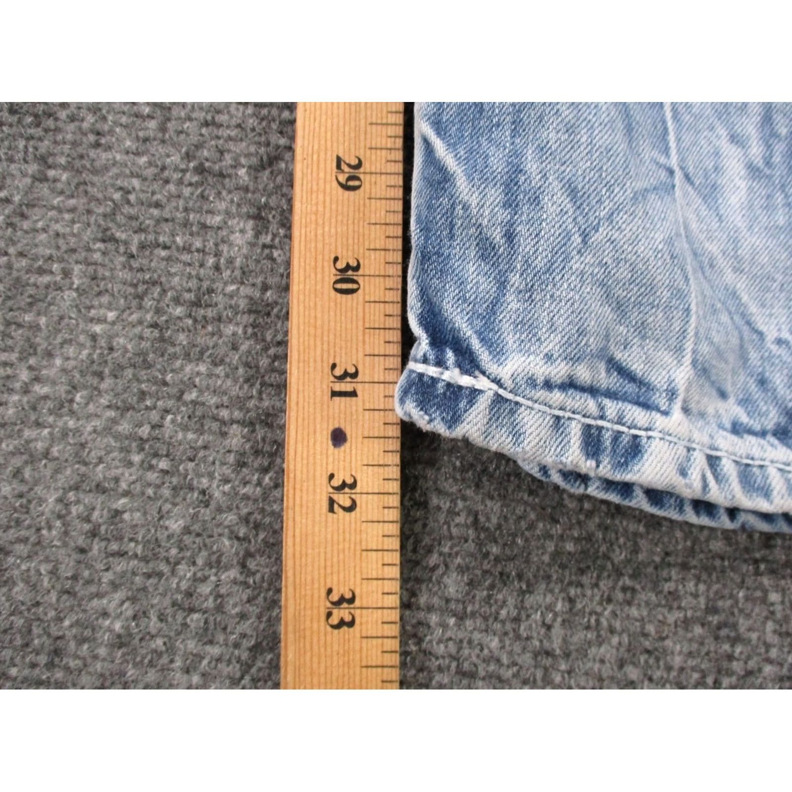 Vintage BIG STAR Jeans Mens 36 Straight Distressed Blue Denim 31in Inseam Casual Buckle Previous Tag Buckle Size US 36 / EU 52 - 4 Thumbnail