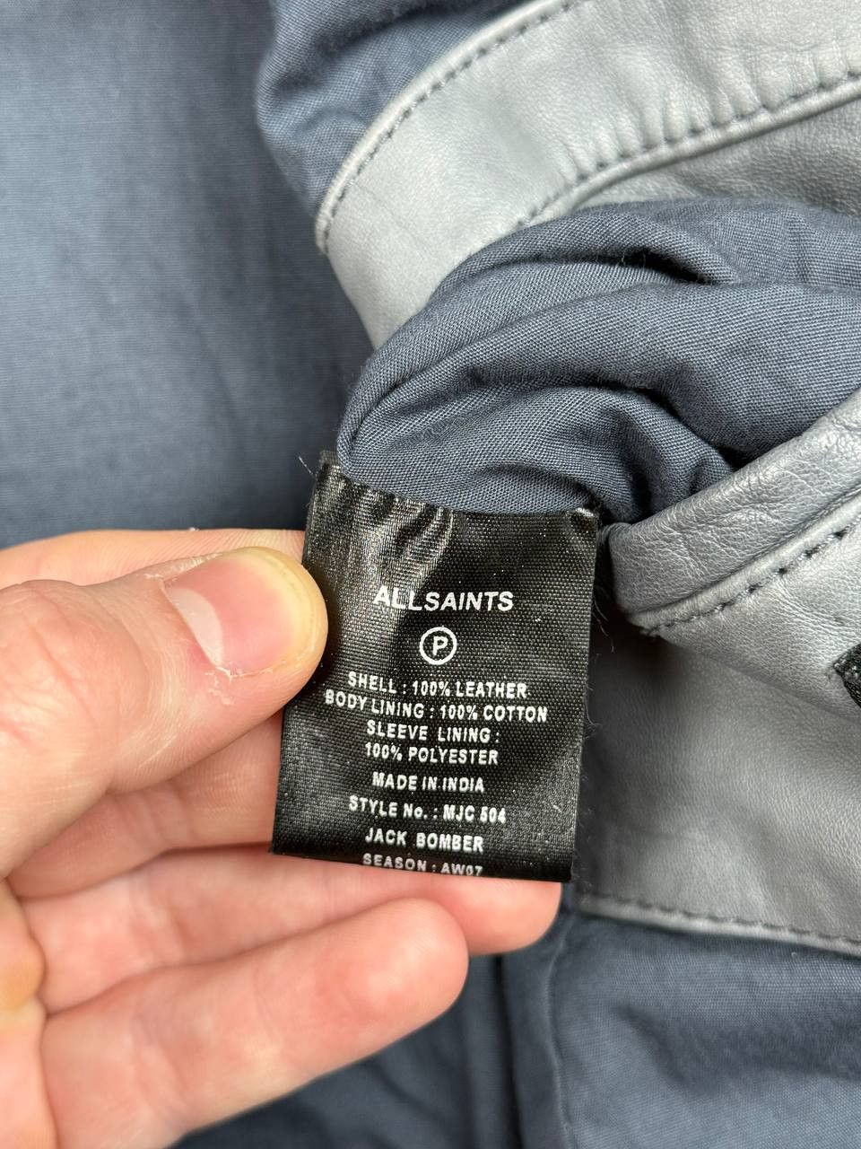 Allsaints Vintage Allsaints Leather Bomber Jacket Biker 00s Y2K Size US M / EU 48-50 / 2 - 9 Thumbnail