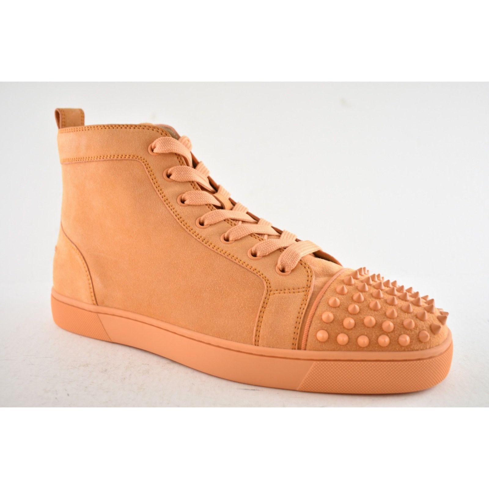 Christian Louboutin Christian Louboutin Lou Spikes Flat Melon Orange Suede High Size US 11 / EU 44 - 5 Thumbnail