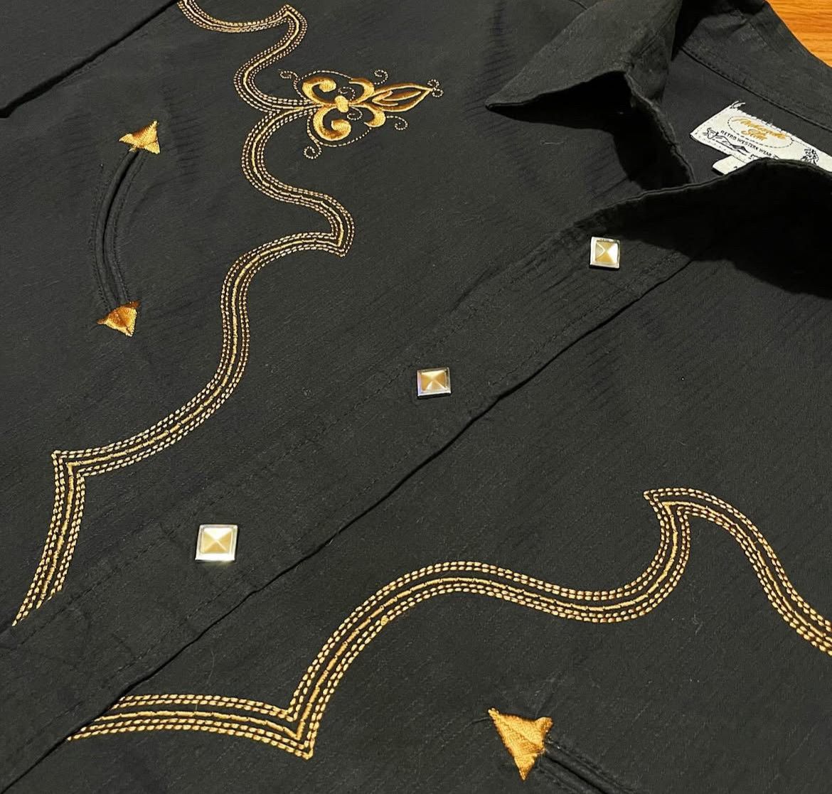 Japanese Brand 2000s Panhandle Slim Musical Note Studded Western Shirt y2k Size US L / EU 52-54 / 3 - 2 Thumbnail