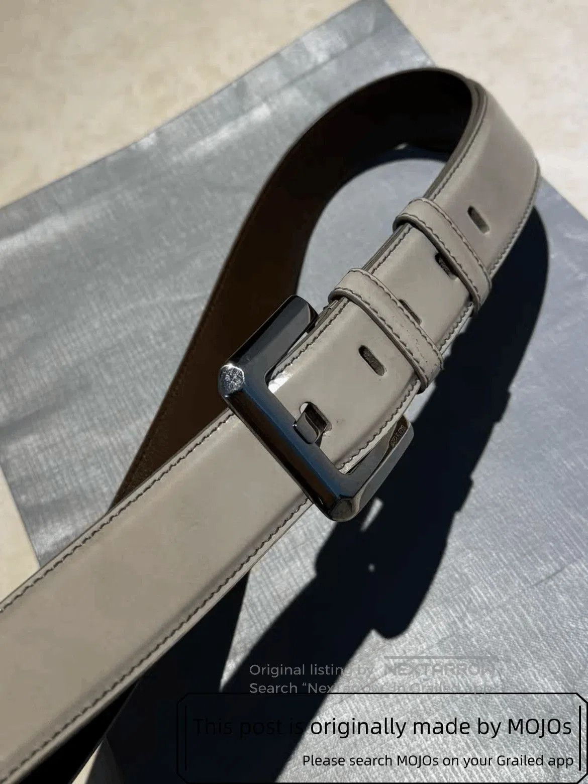 Prada Prada Silver Buckle Silver Square Buckle Belt. Size ONE SIZE - 1 Thumbnail