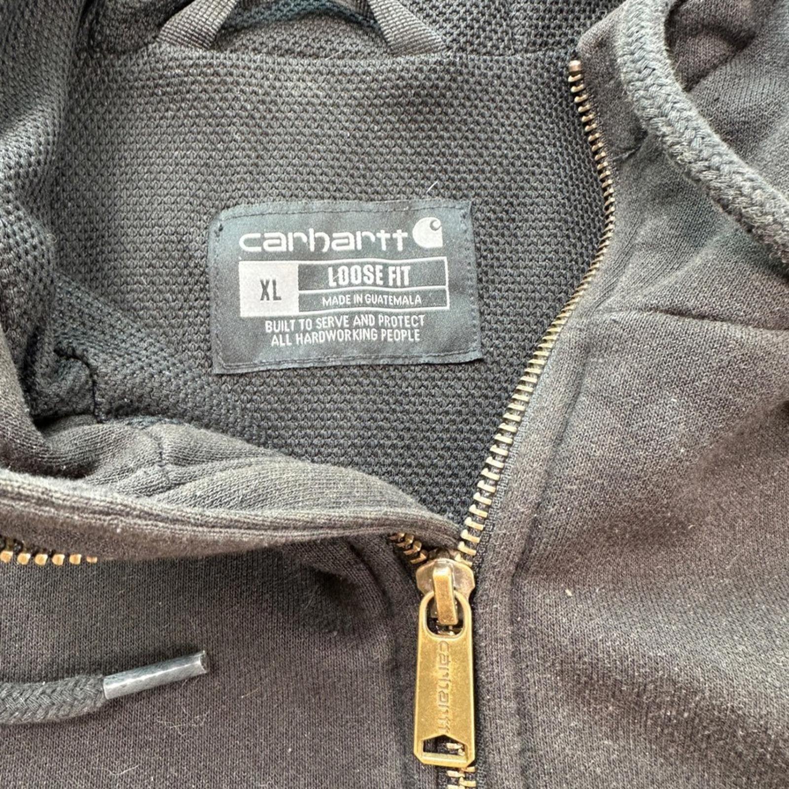 Carhartt Carhartt TS4078 Black Full Zip Hoodie Sweatshirt Jacket XL Size US XL / EU 56 / 4 - 5 Thumbnail