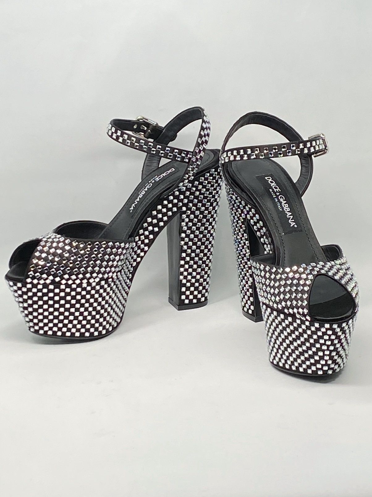 Dolce & Gabbana Dolce Gabbana Crystal-embellished platform sandals size 39 Size US 9 / IT 39 - 8 Thumbnail