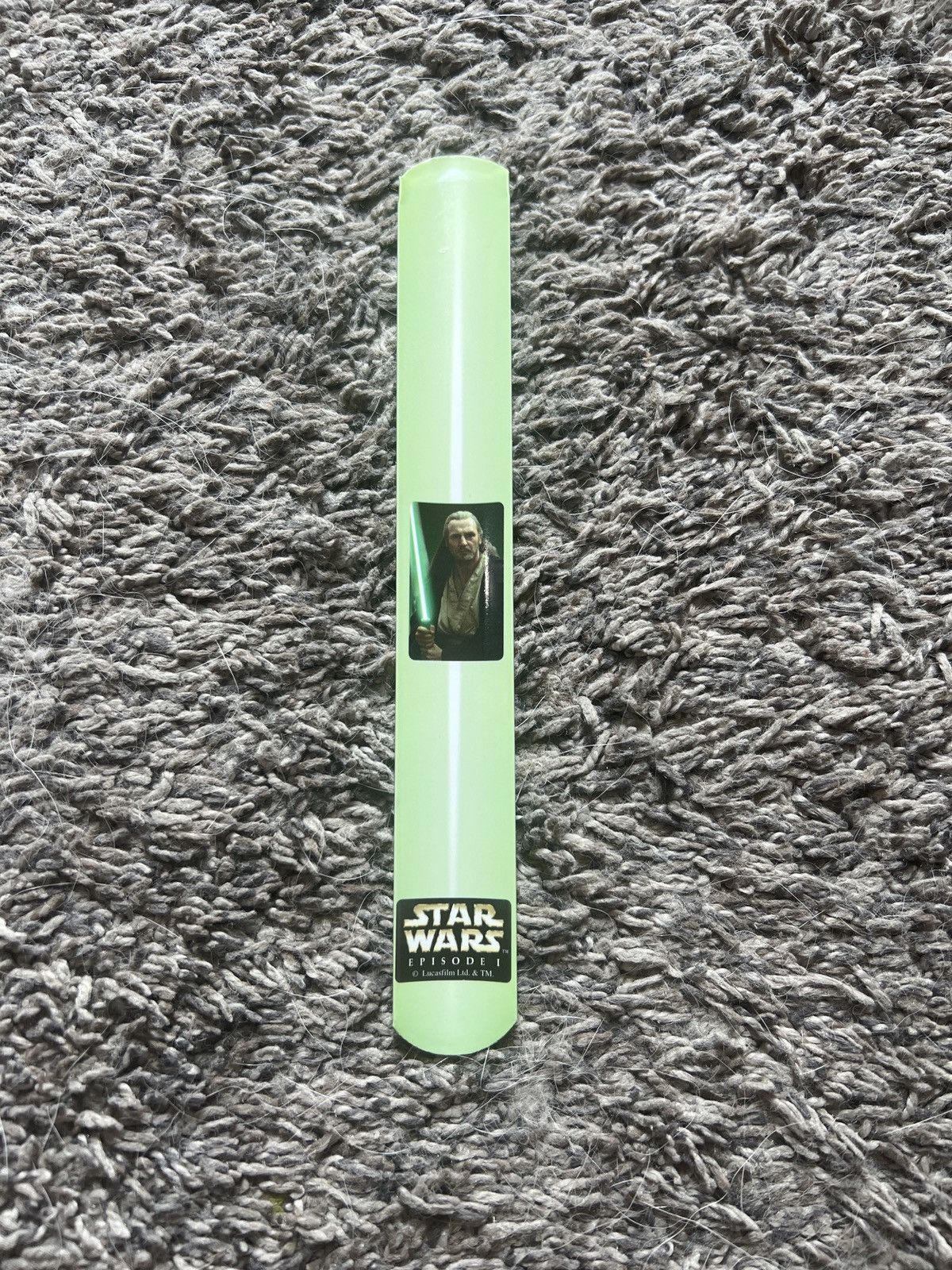Disney × Star Wars × Vintage 1999 Lucasfilm Star Wars Qui-Gon Jinn Lightsaber Slap Band Size ONE SIZE - 1 Thumbnail