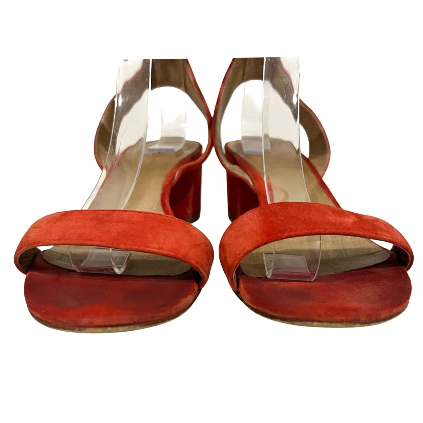 Madewell Madewell Heels Sandal Womens 8.5 Red Suede Block Heel Ankle Strap Size US 9 / IT 39 - 6 Thumbnail