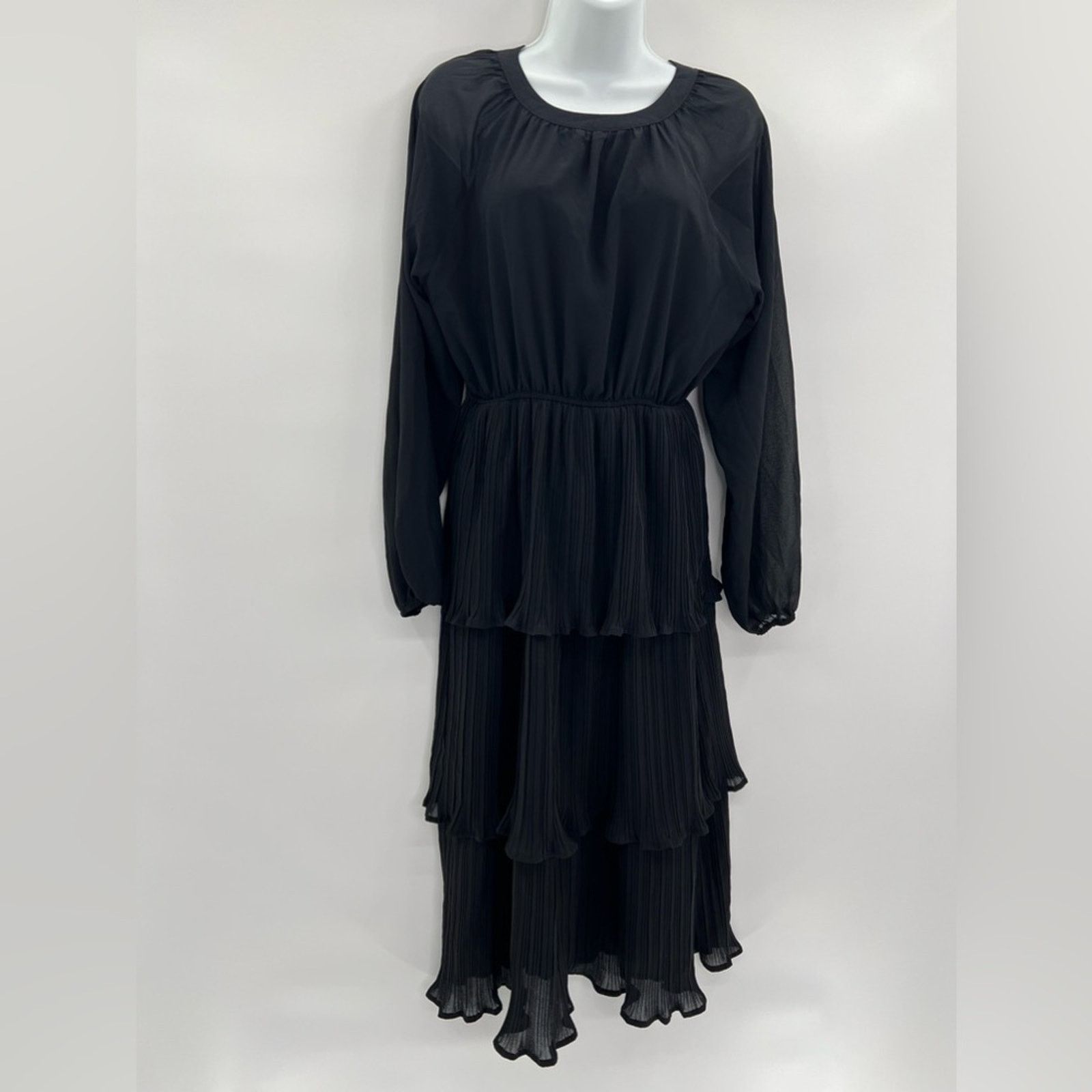 & Other Stories Women's Layered Ruffle Hem Casual Maxi Dress | Size S | NWOT Size S / US 4 / IT 40 - 3 Thumbnail