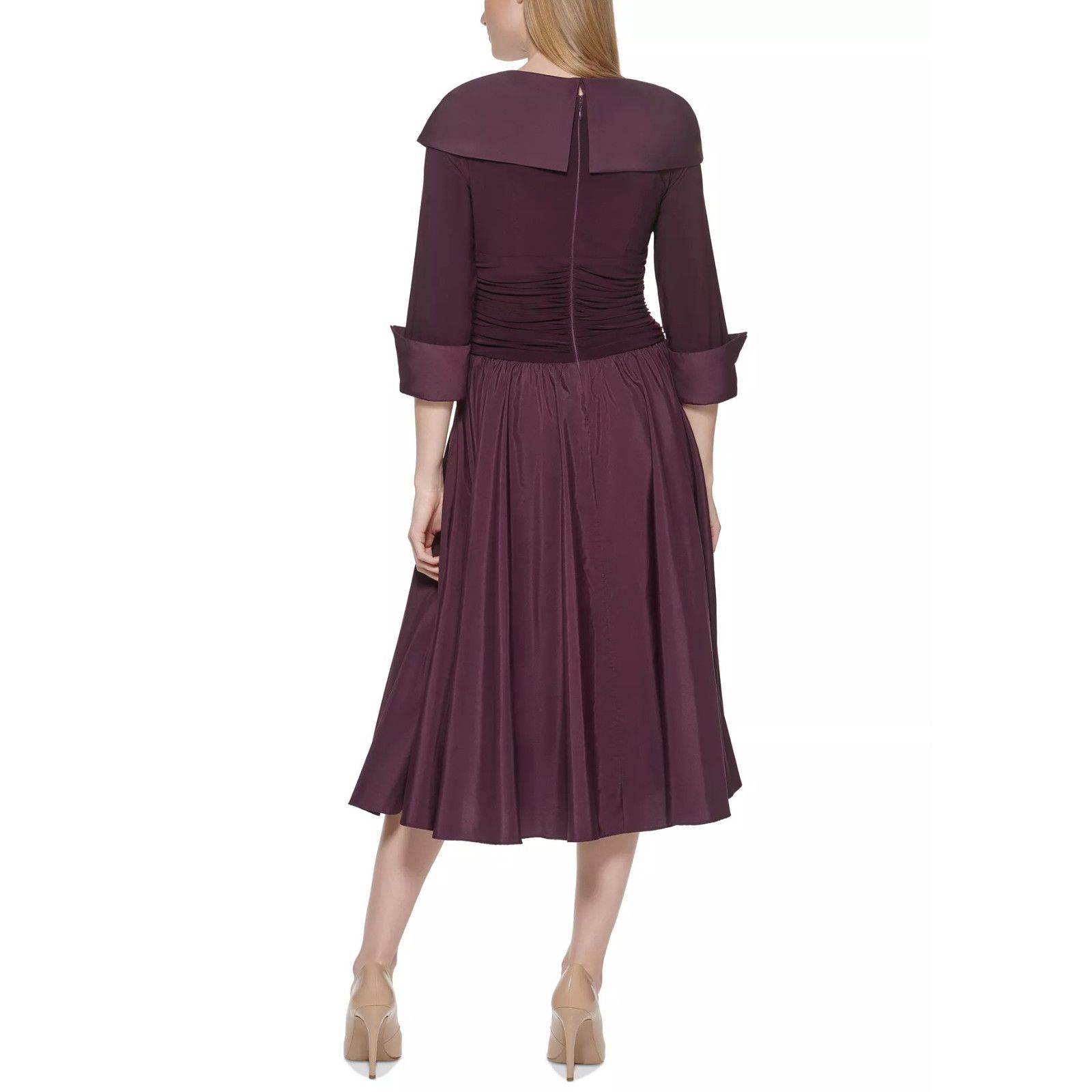 Other Jessica Howard Womens Purple 3/4-Sleeve Fit & Flare 4P Size S / US 4 / IT 40 - 2 Thumbnail