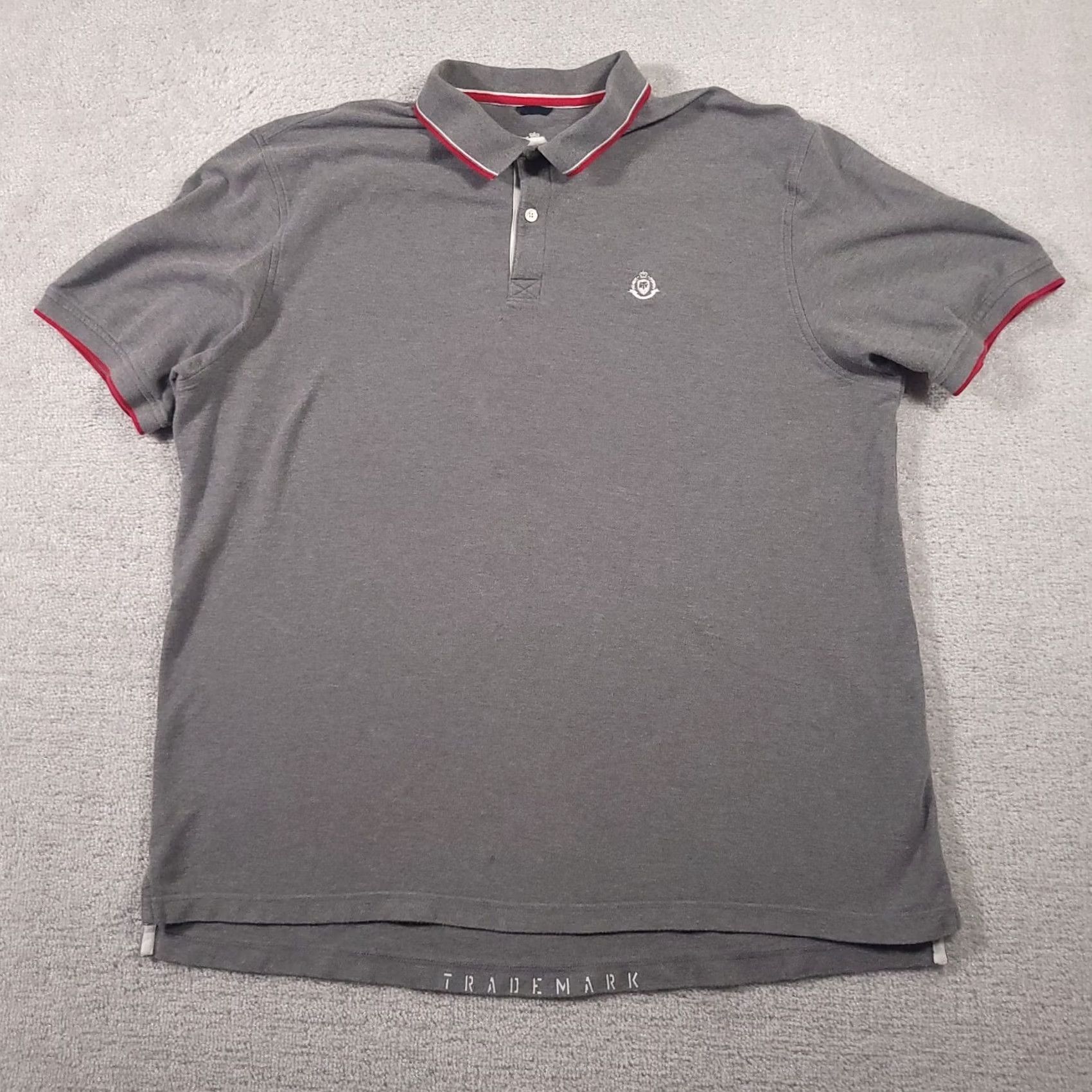 Vintage Trademark Polo Shirt Mens XXL 2XL Gray Golf Short Sleeve Size US XXL / EU 58 / 5 - 2 Thumbnail