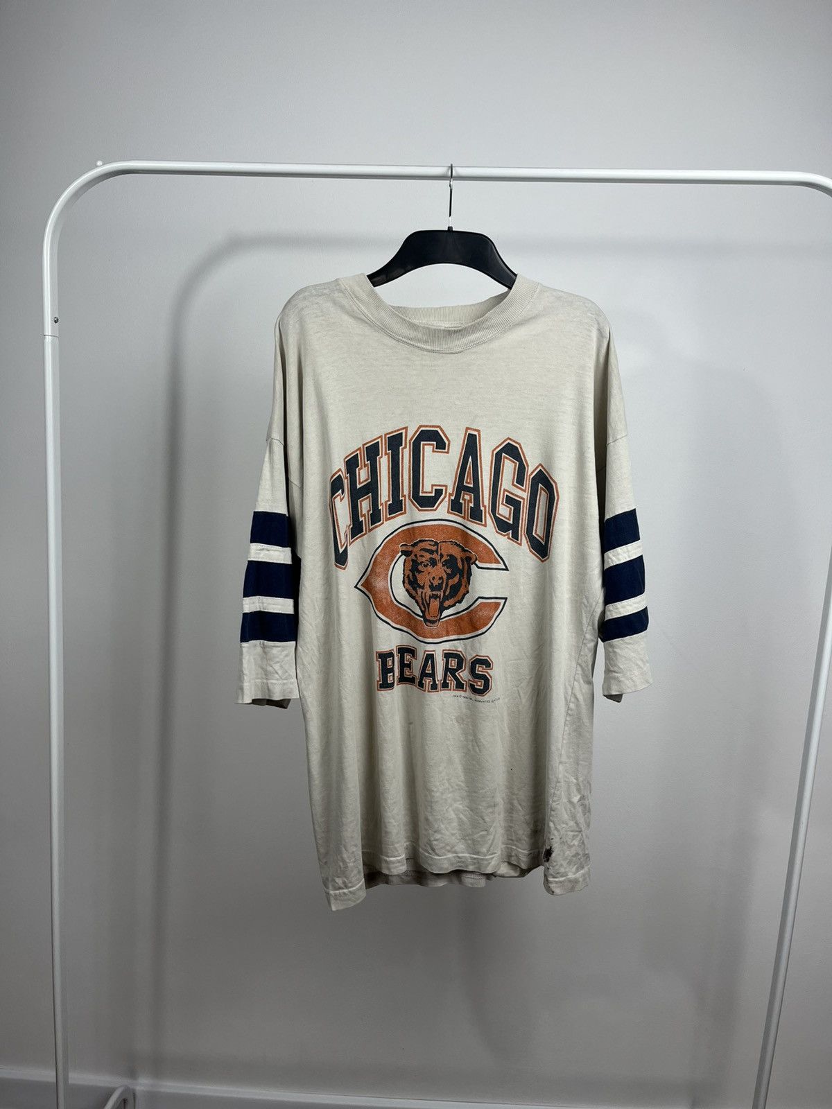 NFL Vintage 1990 Chicago Bears Distressed Football Shirt Size US M / EU 48-50 / 2 - 1 Thumbnail