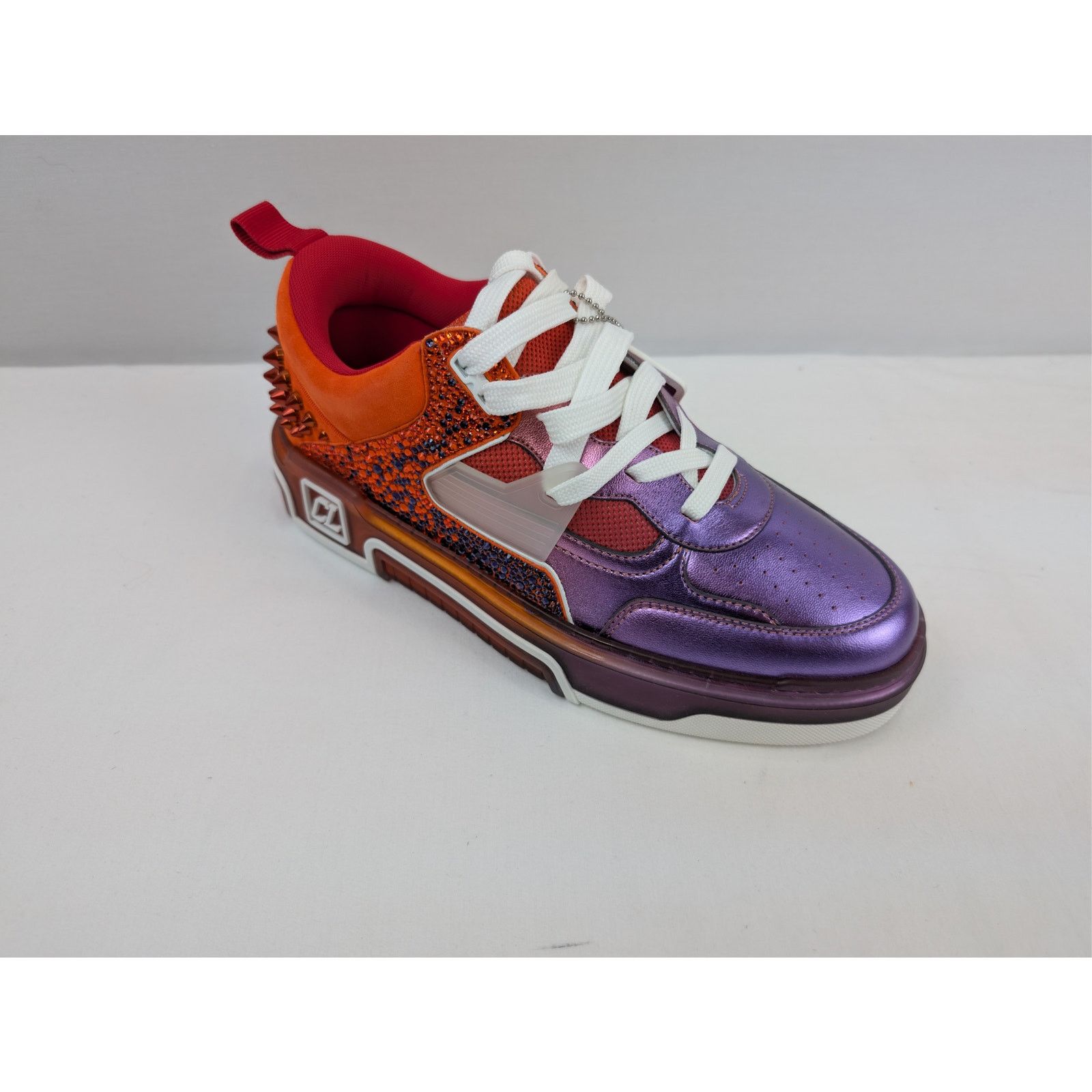 Christian Louboutin o1rshd1 Astroloubi Strass SB Flat Shoe Sneakers Multicolor Size US 9 / EU 42 - 3 Thumbnail