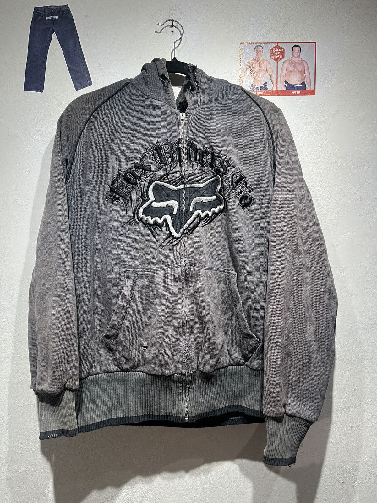 Fox Racing Vintage Y2k Fox racing zip up hoodie | Grailed