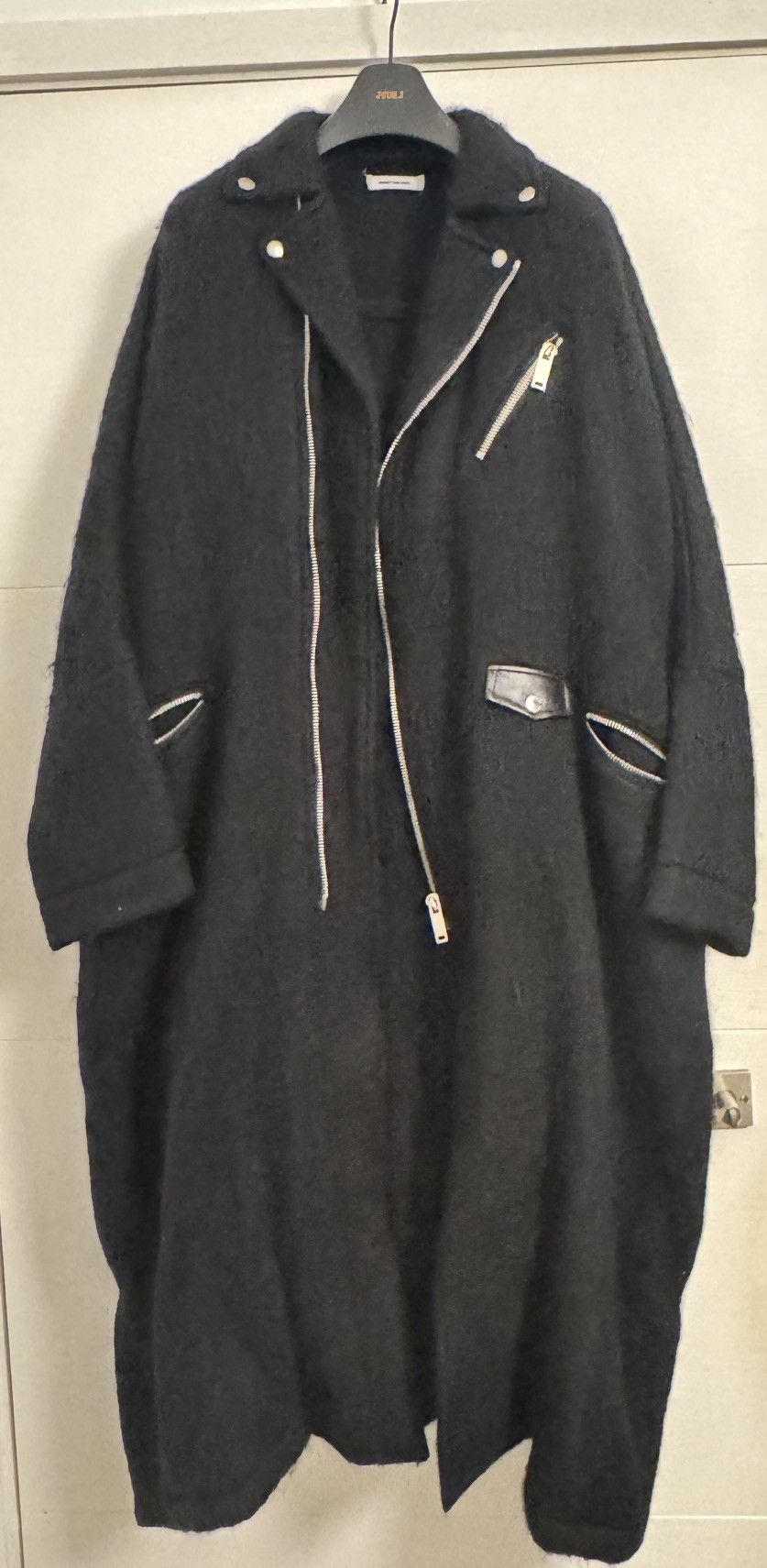 Christian Dada Christian Dada Wool + mohair biker long coat Size US S / EU 44-46 / 1 - 1 Thumbnail