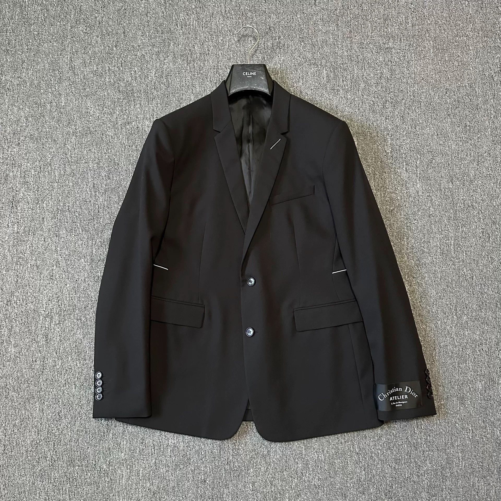 Dior Dior Homme 18FW White Stitch Wool Blazer Size US M / EU 48-50 / 2 - 1 Thumbnail