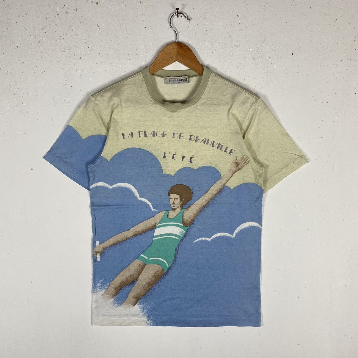 Vintage VINTAGE 80's DEAUVILLE BEACH SUMMER SURF ART GRAPHIC TEE Size US S / EU 44-46 / 1 - 2 Thumbnail