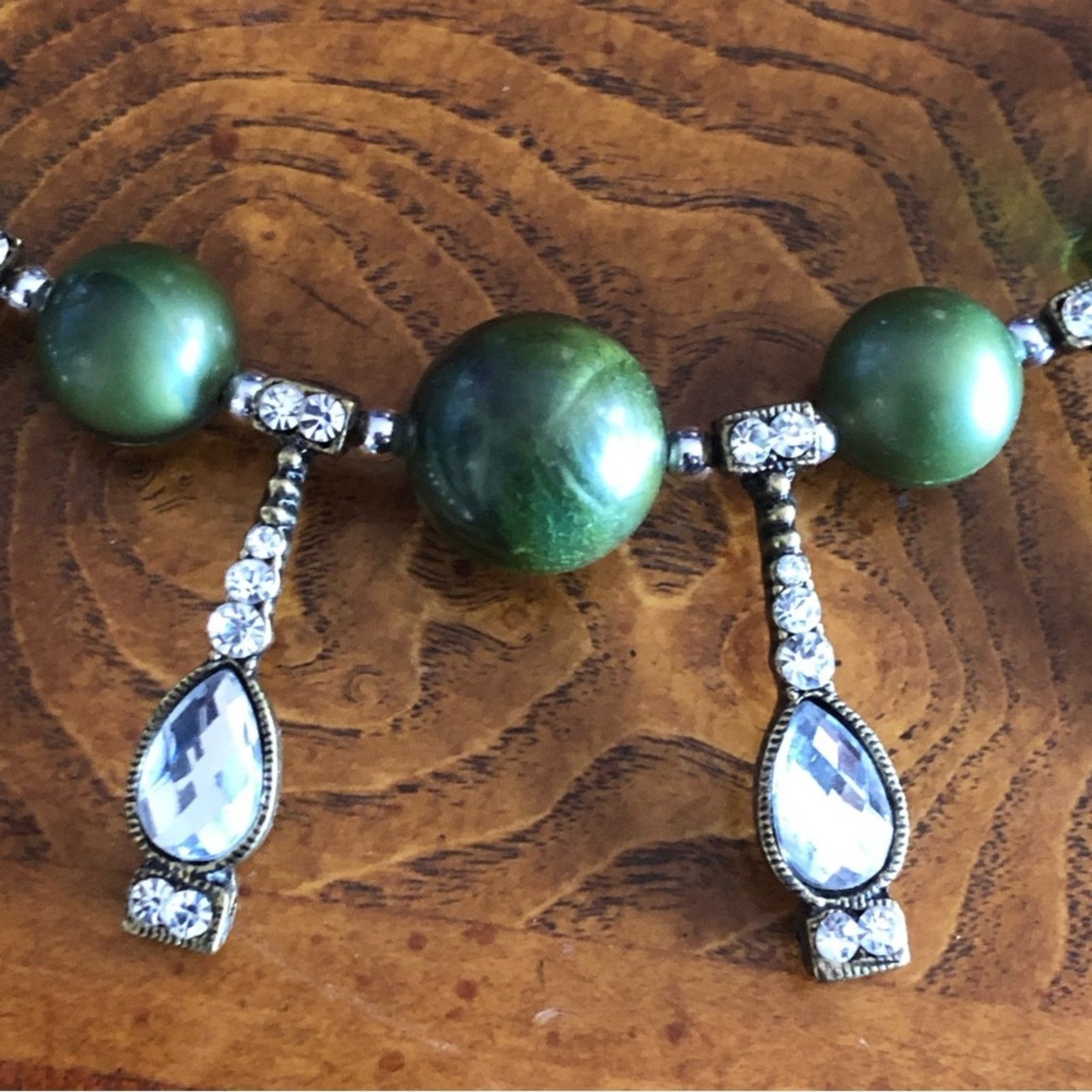 Handmade Handcrafted forest surrender crystal bead pendant necklace Size ONE SIZE - 10 Thumbnail