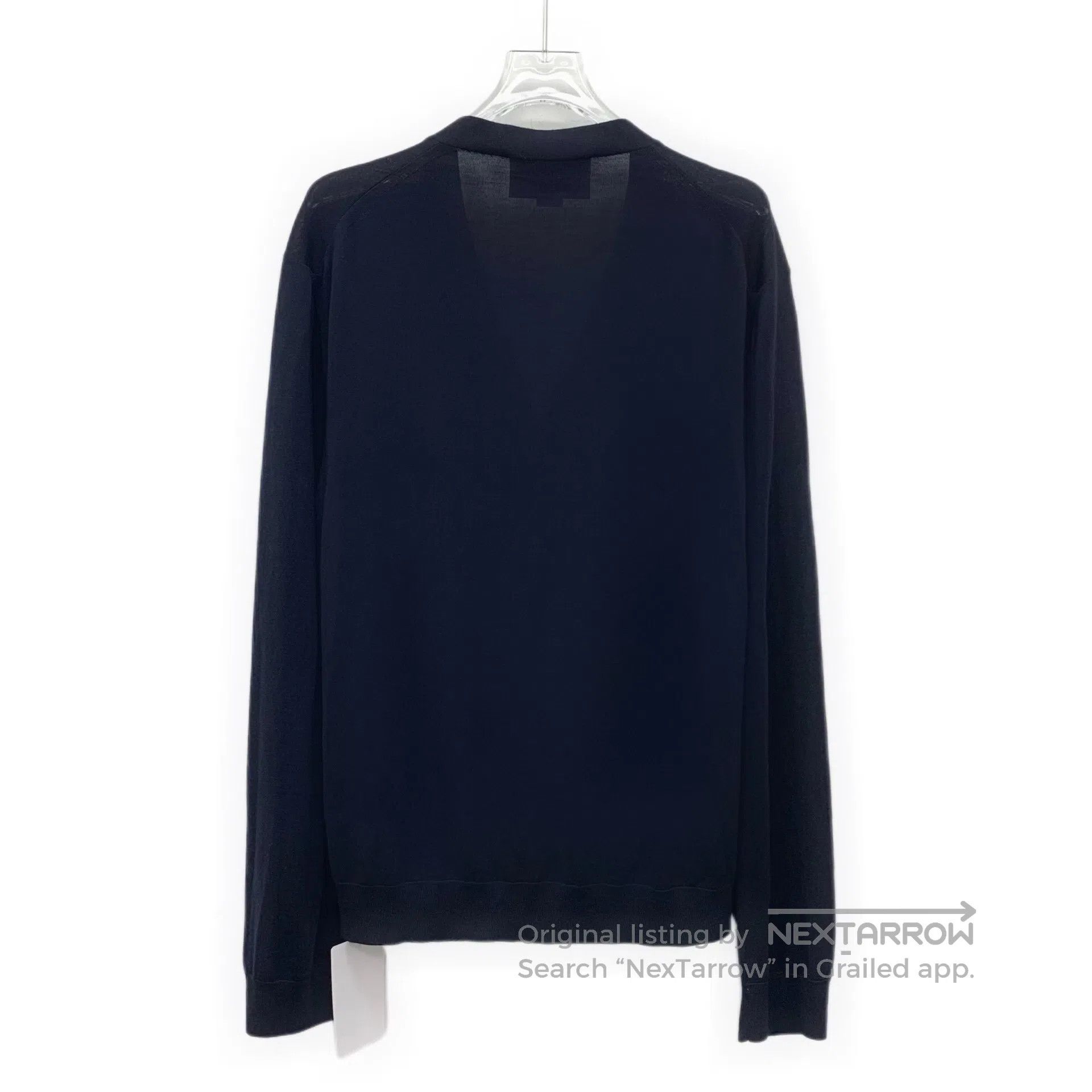 Gucci Guicci Navy blue wool V-neck single-breasted long-sleeved Size L / US 10 / IT 46 - 2 Thumbnail