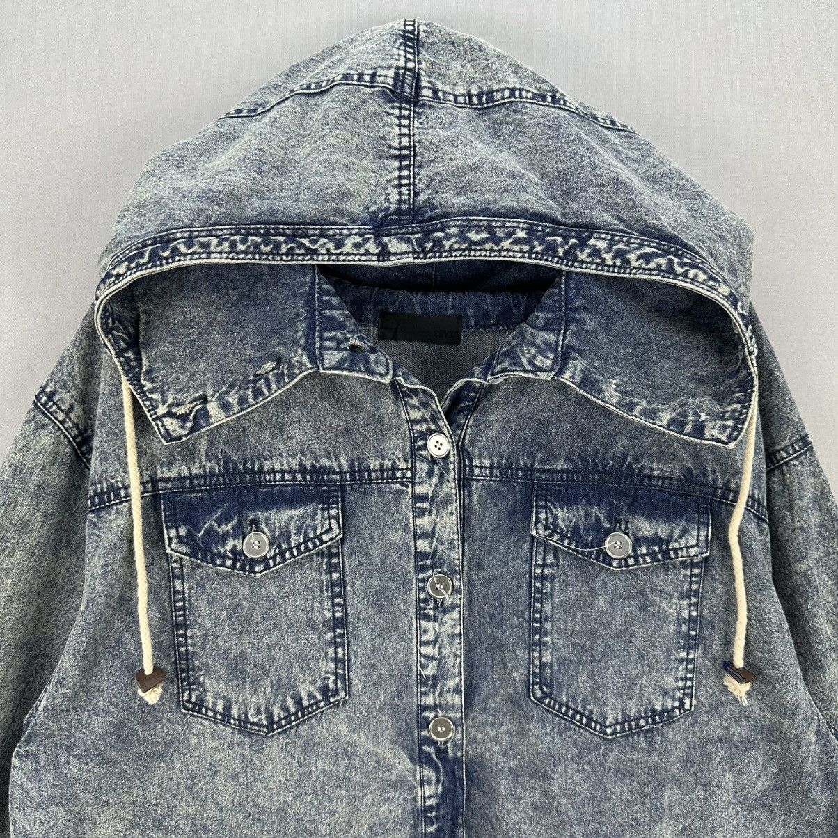 Japanese Brand × Vintage Vintage 90's Ladies Denim Jacket Hoodie by CRYX Size M / US 6-8 / IT 42-44 - 7 Thumbnail