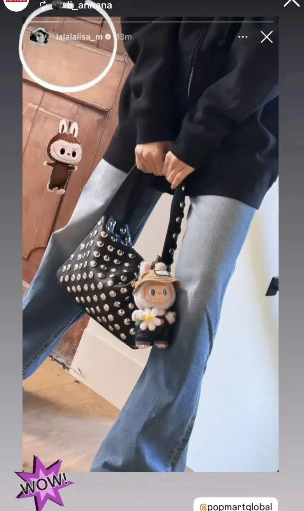 Medicom Toy Pop Mart LABUBU The Monster Plush Doll Pendant Keychain Size ONE SIZE - 2 Thumbnail