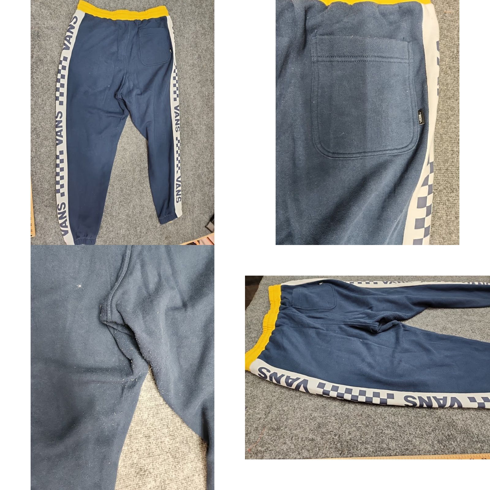 Vans VANS Pants Men Large Yellow Warm Up Drawstring Sweatpants Men's Regular L Yellow Sweatpants Size US 33 - 9 Thumbnail