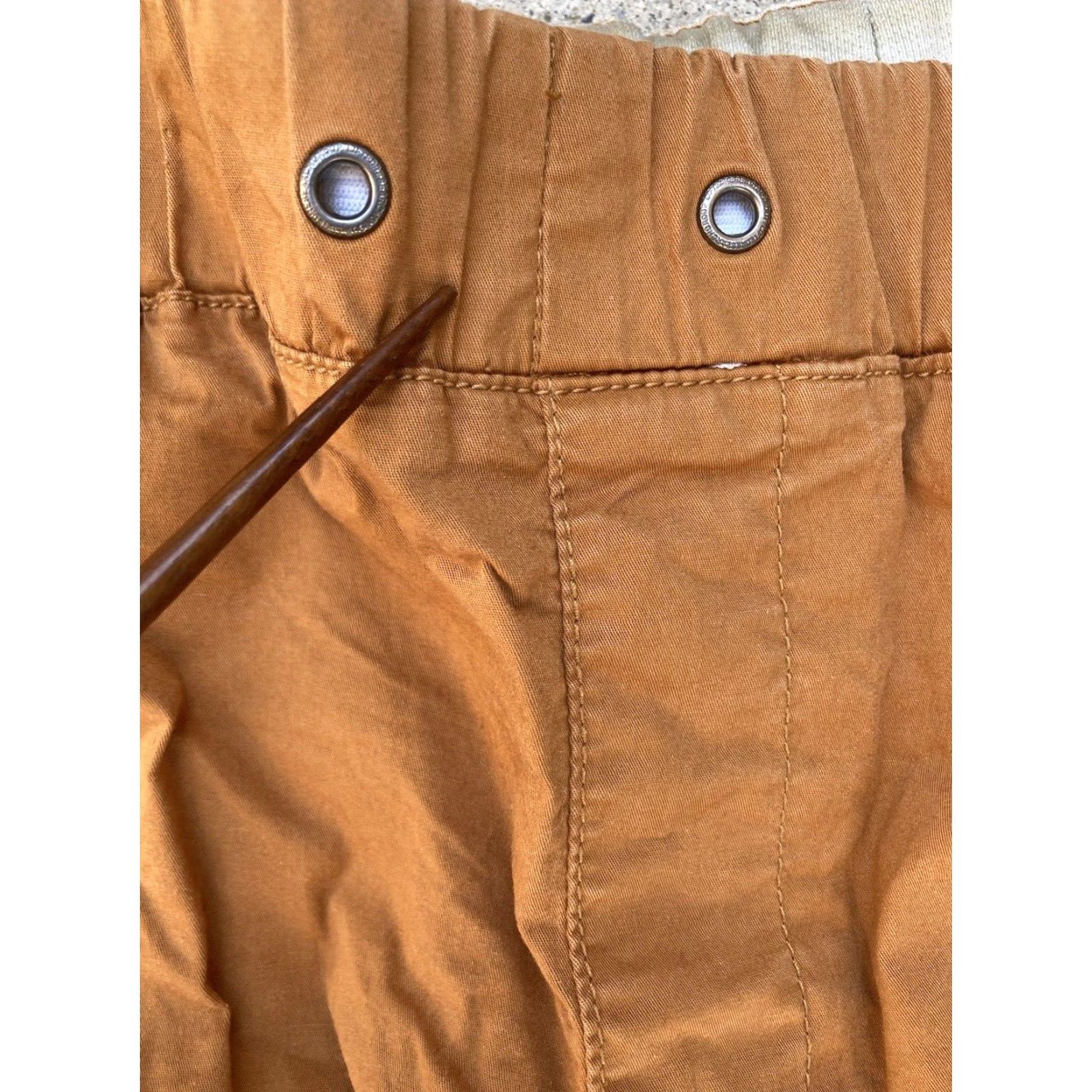 Arrow Men's LRG Chino Joggers Yellow Solid 36 Cargo Cotton Arrow Embroidered STAINED Size US 36 / EU 52 - 6 Thumbnail