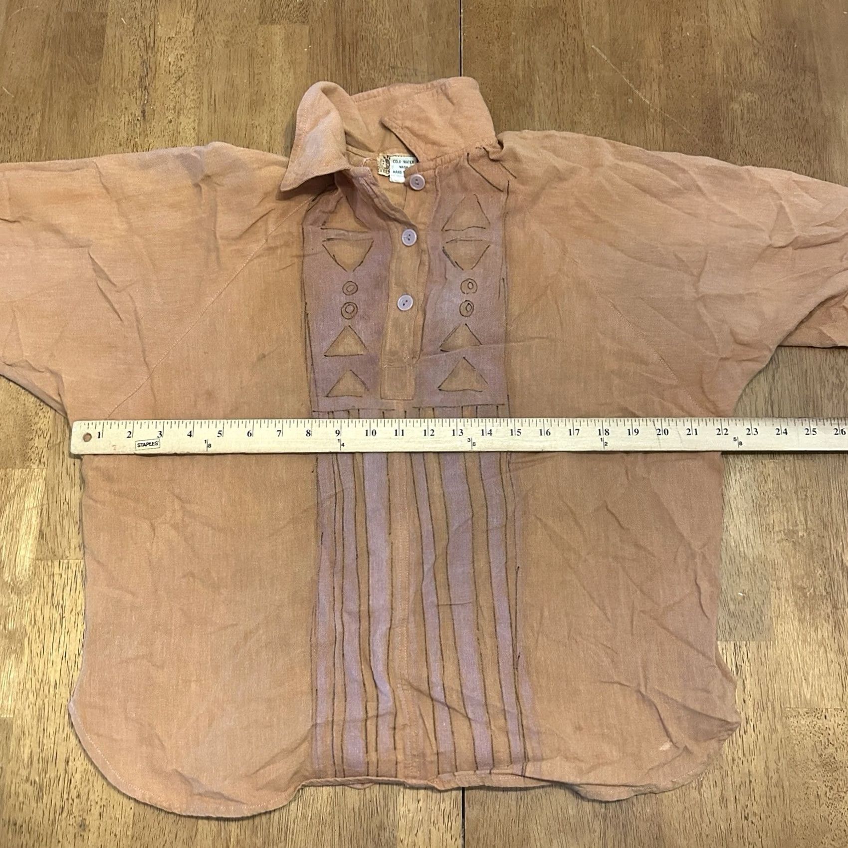 Vintage VINTAGE Orange Tribal Aztec Button Up Shirt Mens Medium Winter Ecuador Size US M / EU 48-50 / 2 - 5 Thumbnail