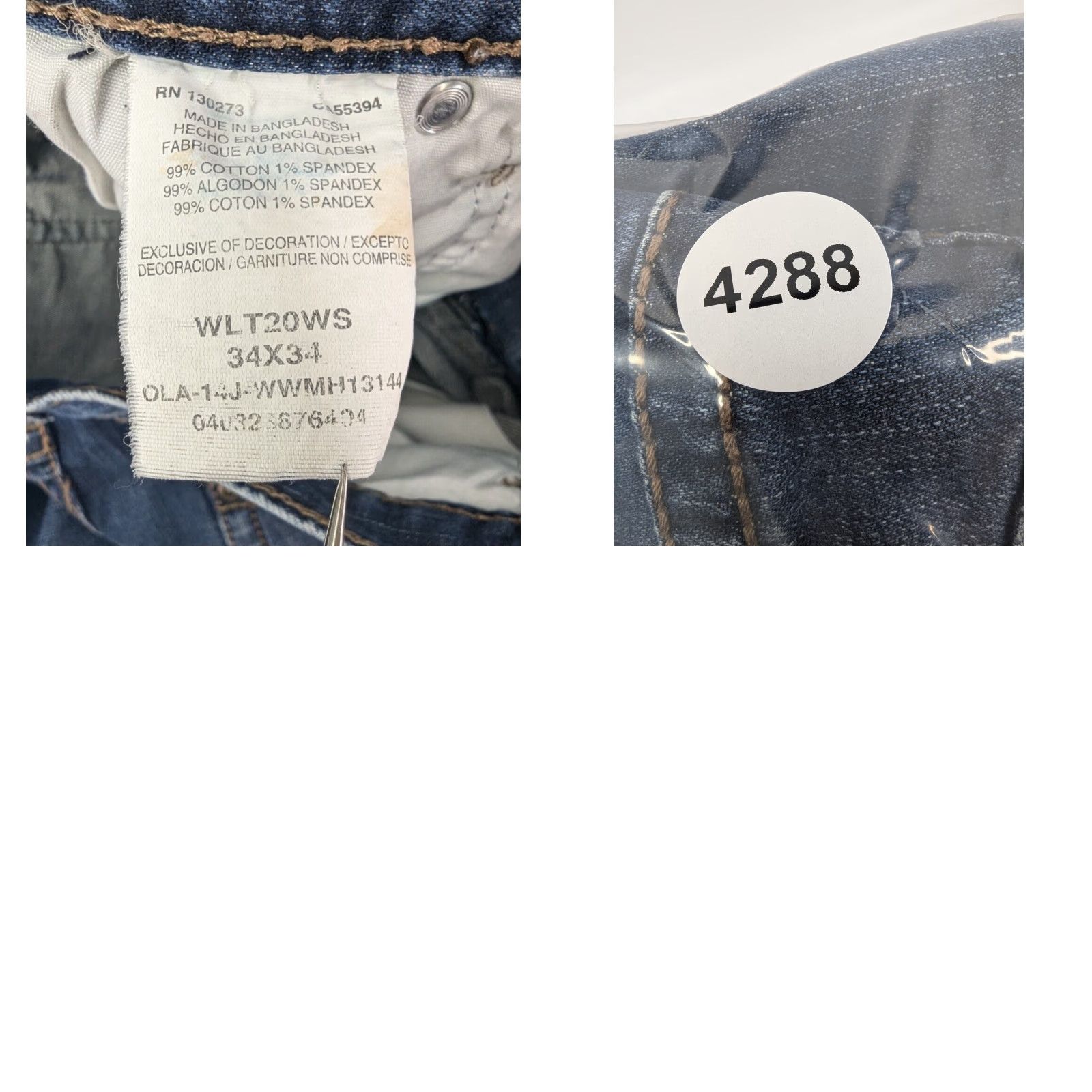 Wrangler Wrangler Jeans Boot Cut Denim Blue Men's 34x34 Workwear Western WLT20WS Size US 34 / EU 50 - 9 Thumbnail