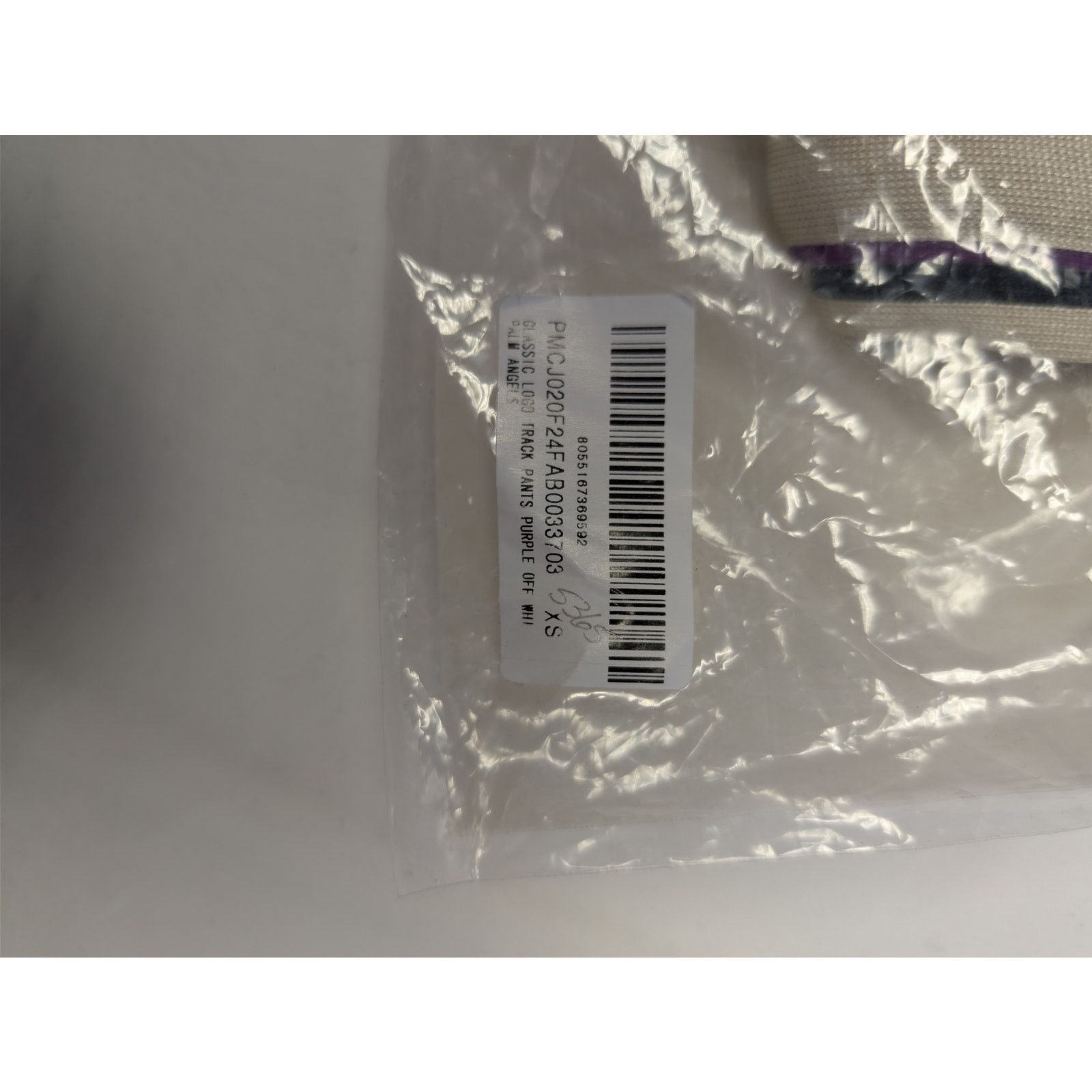 Palm Angels o1rshd1 Classic Logo Track Pants in Purple / Off White Size US 28 / EU 44 - 22 Thumbnail