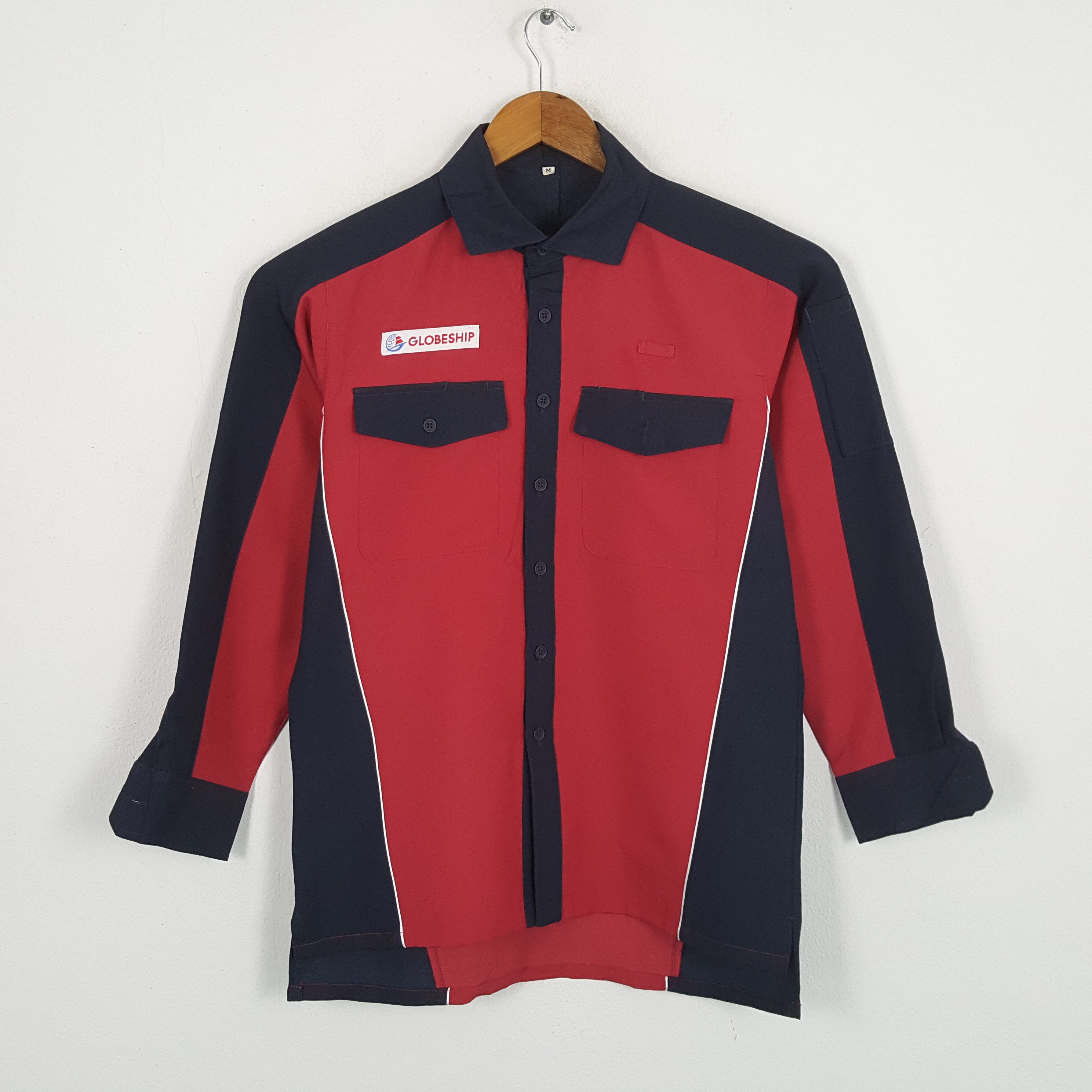 Japanese Brand × Vintage Vintage GLOBESHIP Japanese Workers Uniform Shirt Jacket Size US M / EU 48-50 / 2 - 3 Thumbnail