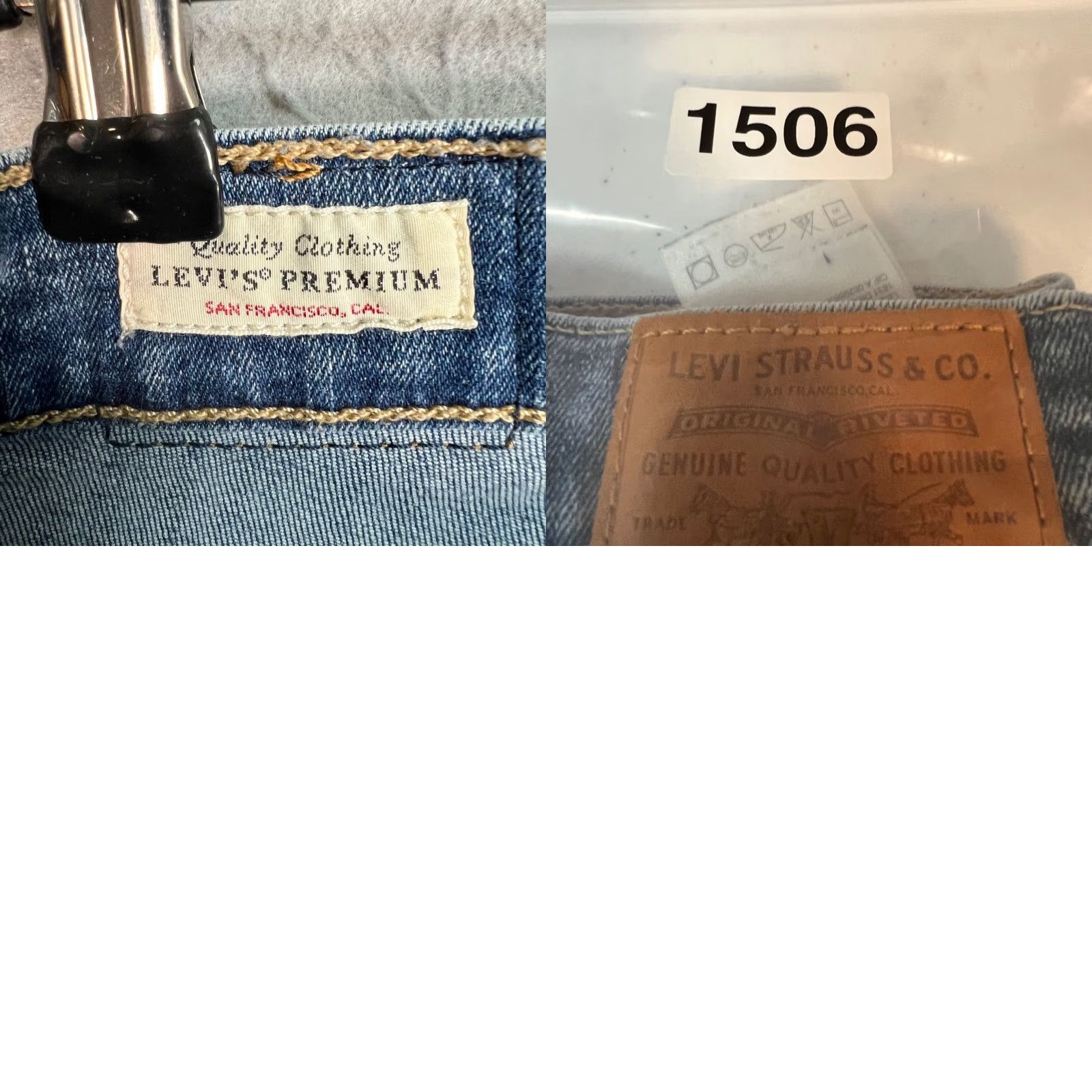 Levi's VINTAGE Levis 724 High Rise Straight Womens Jeans Size 24 Blue Denim Distressed Size 42" / US 20 - 9 Thumbnail