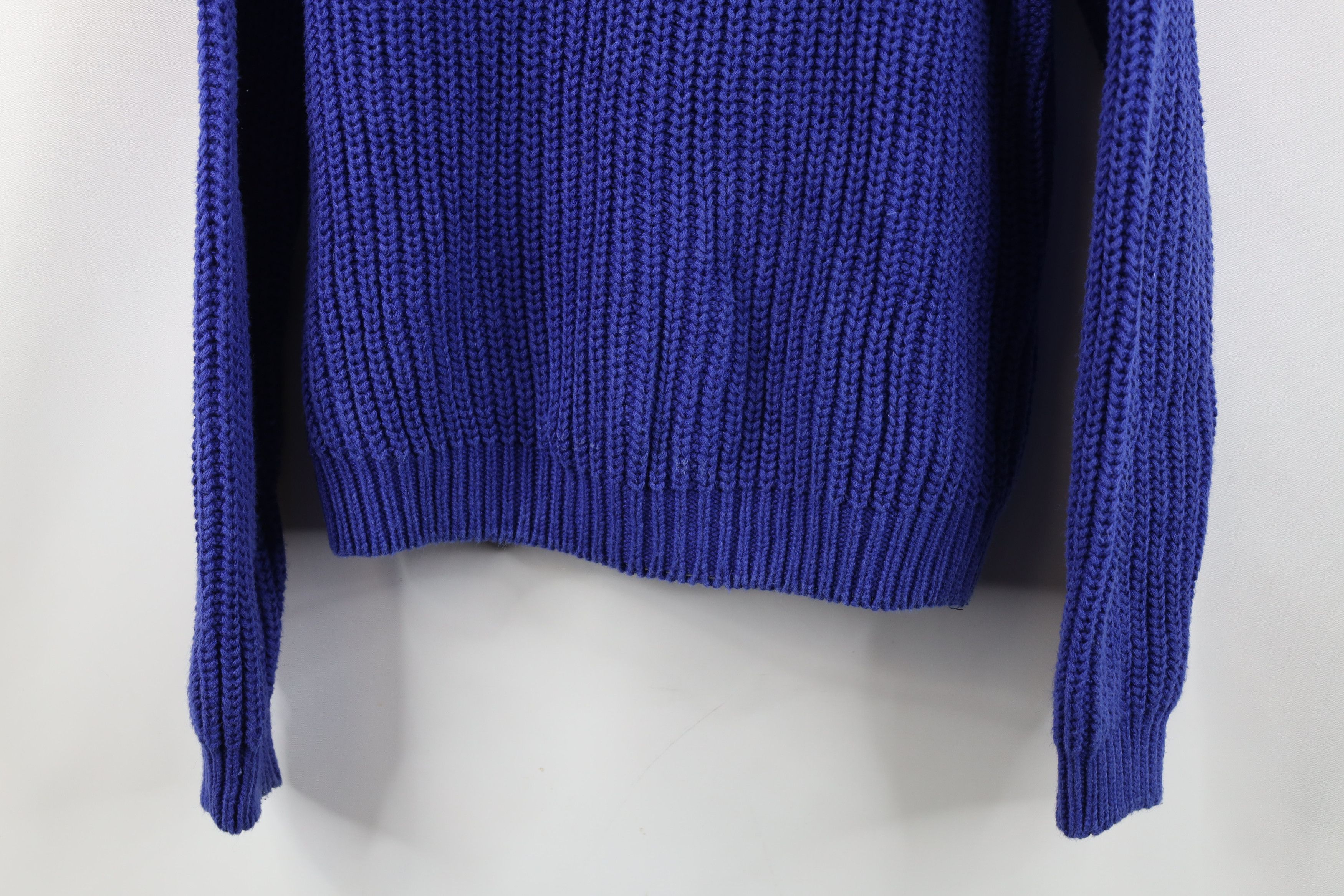 L.L. Bean Vtg 90s LL Bean Heavyweight Chunky Ribbed Knit Sweater Blue Size S / US 4 / IT 40 - 3 Thumbnail