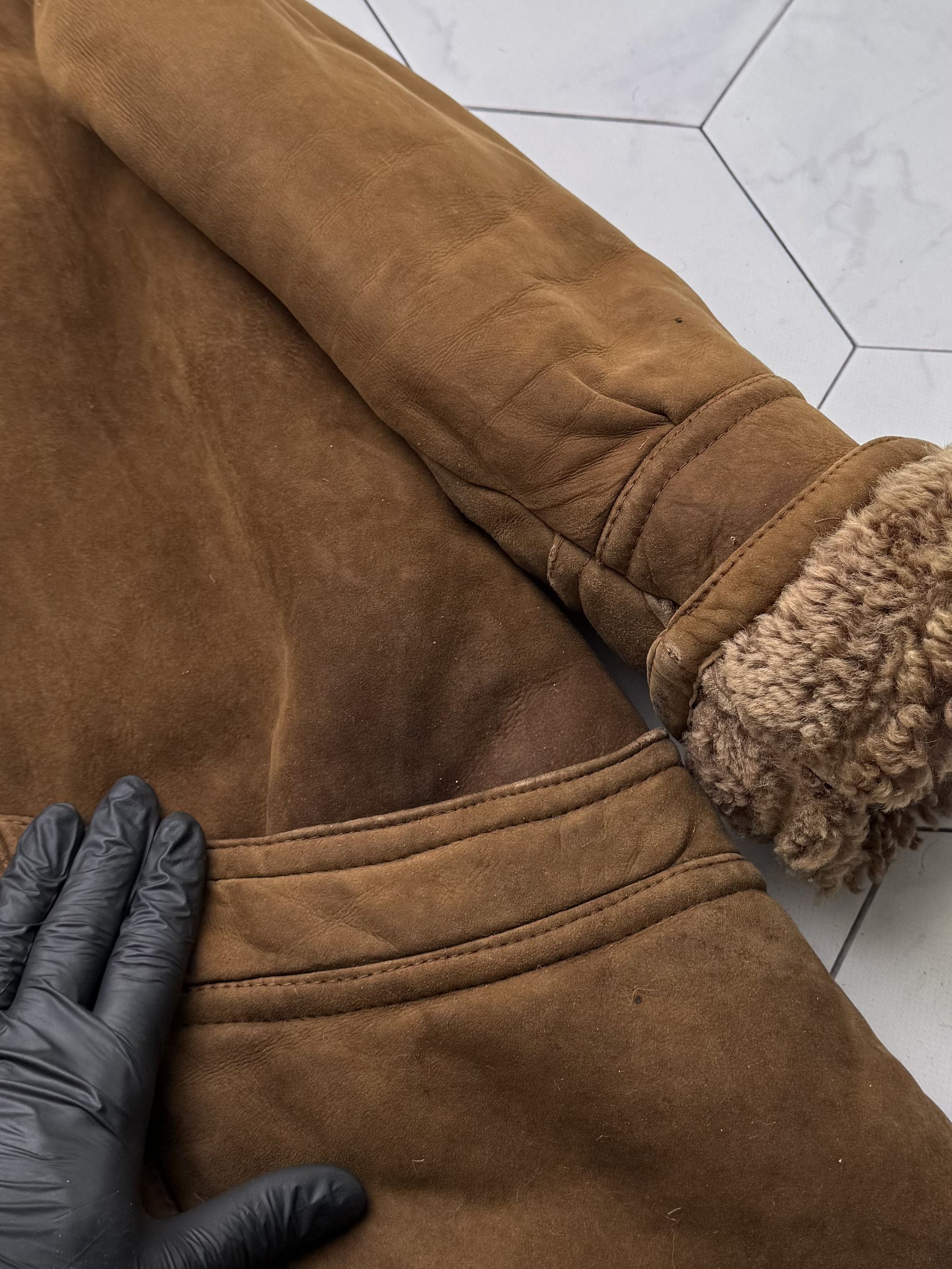 Vintage Vintage Real Sheepskin Coat Hooded Leather Winter Outerwear Size L / US 10 / IT 46 - 13 Thumbnail