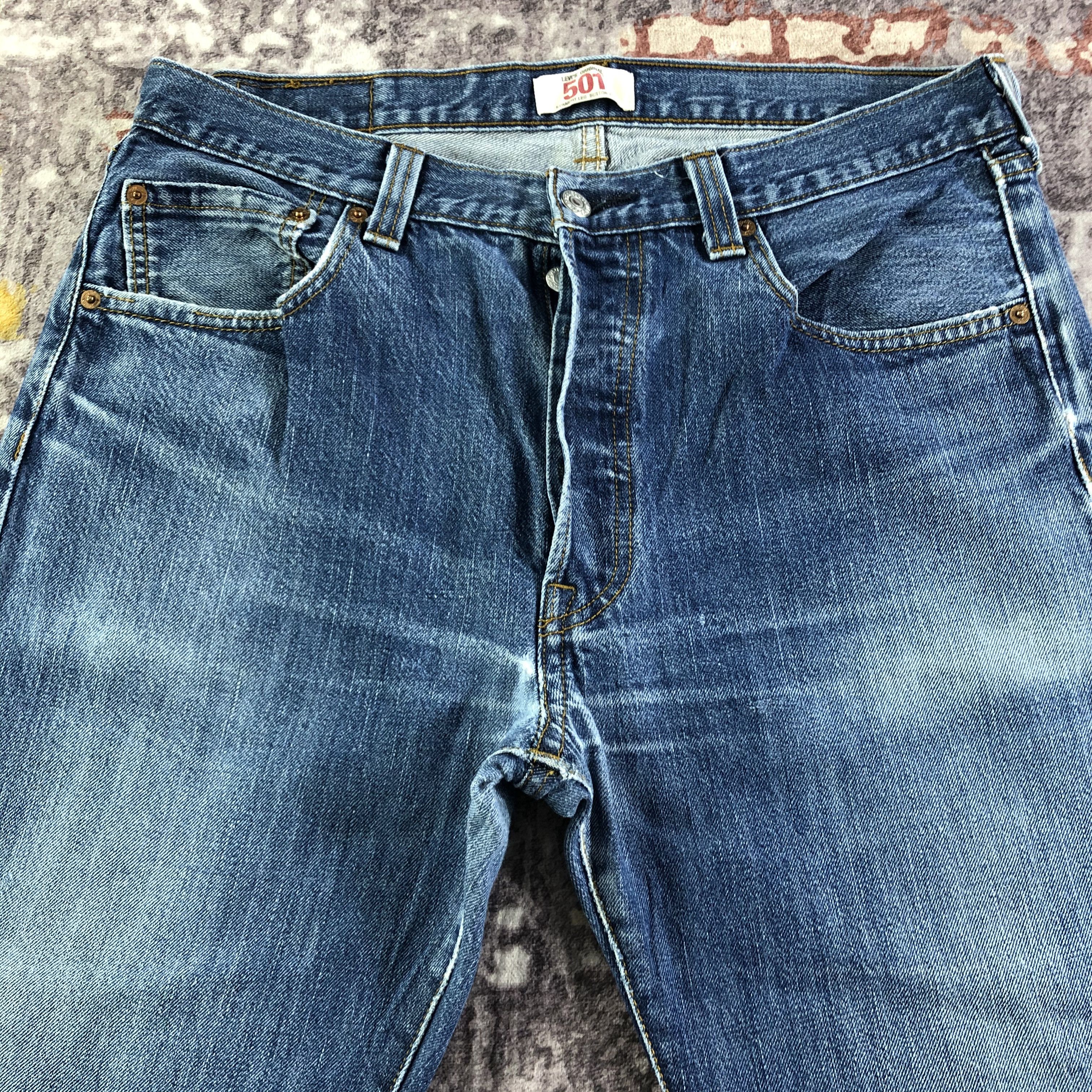 Levi's Vintage Blue Wash Levis 501 Jeans-JM3303 Size US 34 / EU 50 - 3 Thumbnail