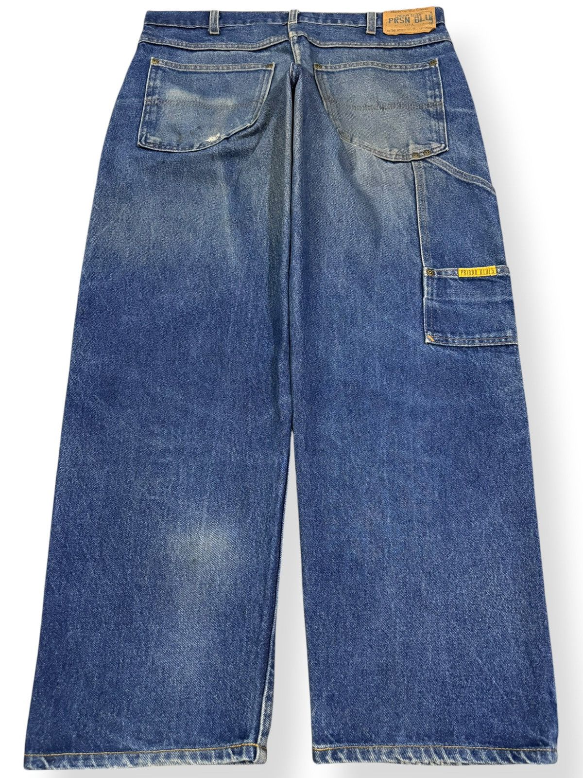 Other Y2K Prison Blues Dirt Mud Wash Loose Tapered Carpenter Jeans Size US 36 / EU 52 - 2 Thumbnail