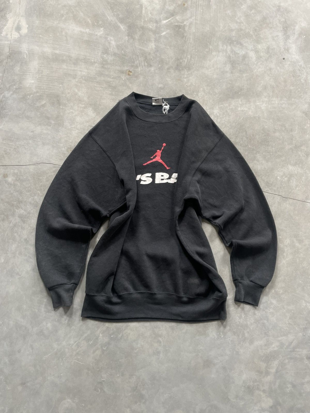 Nike Vintage Nike Jordan He’s Back Printed Sweatshirts Black Size US XL / EU 56 / 4 - 2 Thumbnail