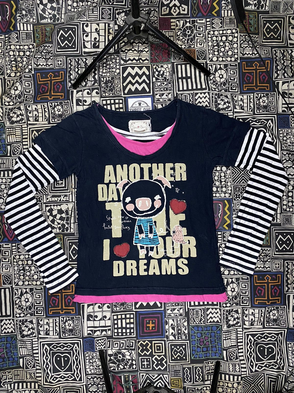 Le Grande Bleu (L.G.B.) Space Opera Triple Colar Double Layer Stripe T shirt Size L / US 10 / IT 46 - 1 Thumbnail