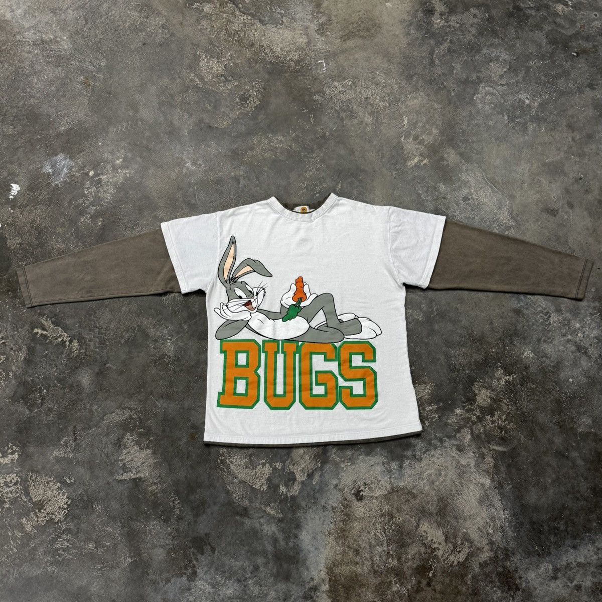 Warner Bros Vintage Looney Tunes Bugs Bunny Layered Long Sleeve Tee Size US M / EU 48-50 / 2 - 2 Thumbnail