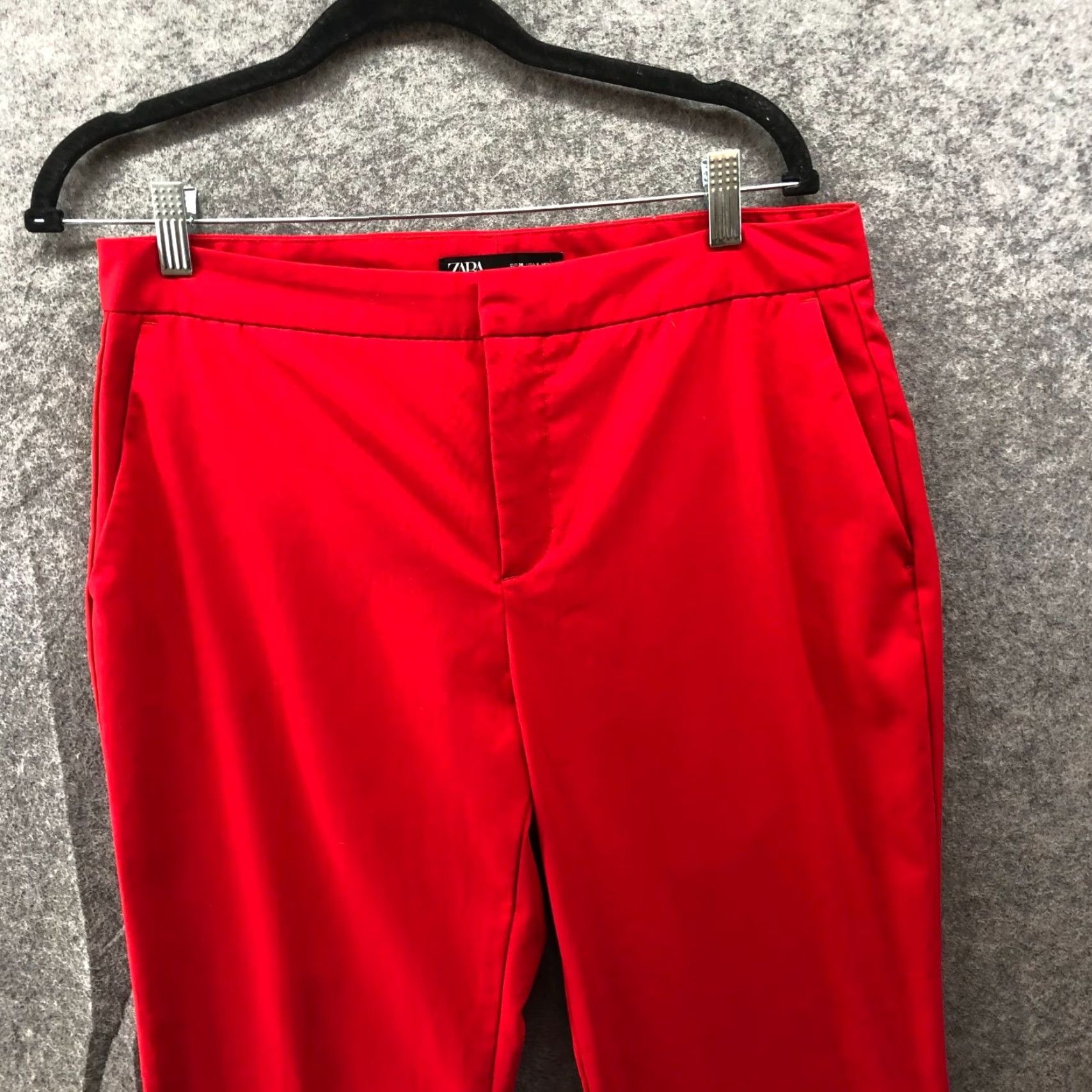 Zara Zara Red Dress Pants Womens 6 Tapered Leg Slim Fit Mid Rise Lightweight Dress Pants City Preppy Formal Women 6 Slim ZZ Size 28" / US 6 / IT 42 - 3 Thumbnail