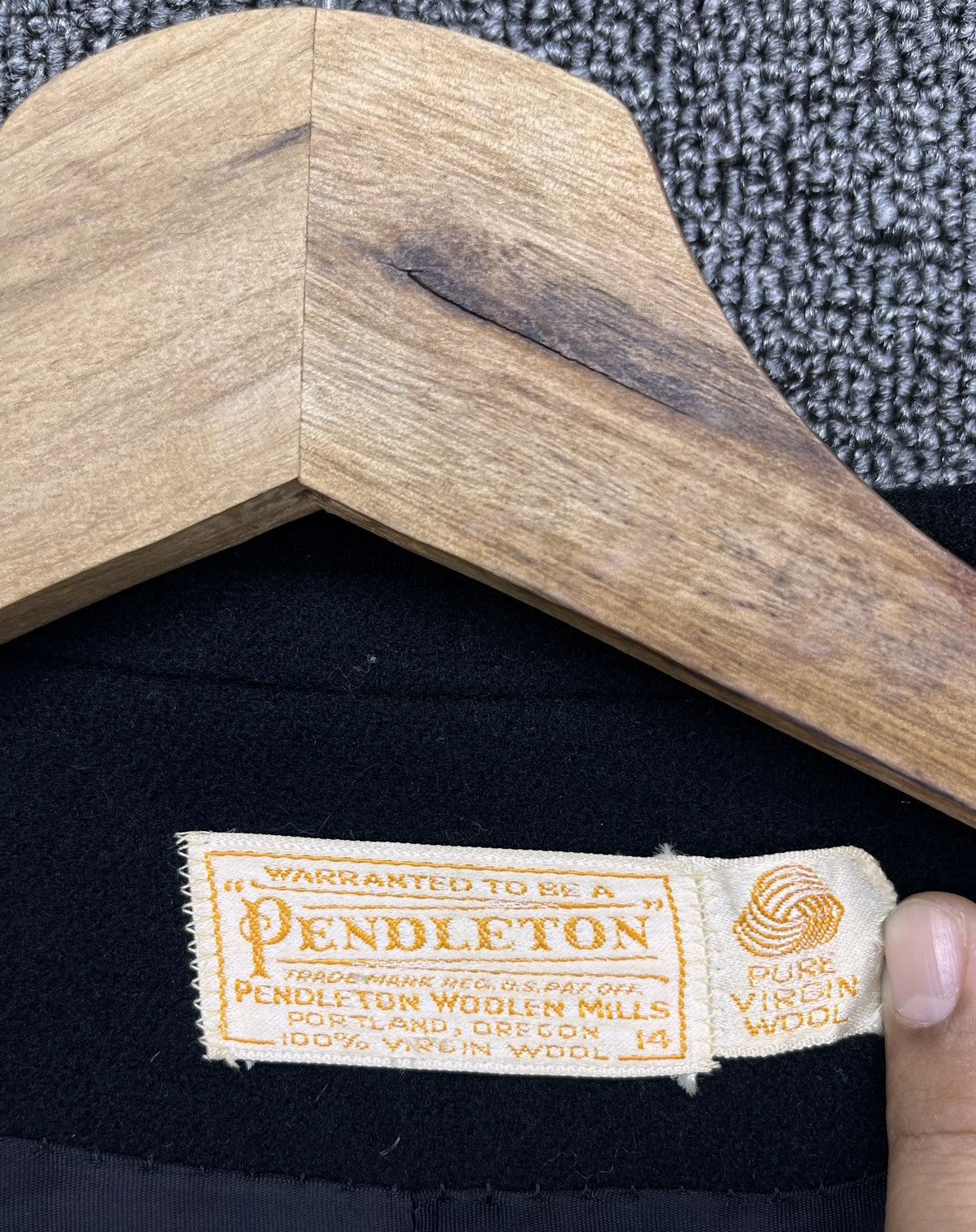 Pendleton Vintage Pendleton Black Rare Wool Coat Jacket Size XL / US 12-14 / IT 48-50 - 6 Thumbnail