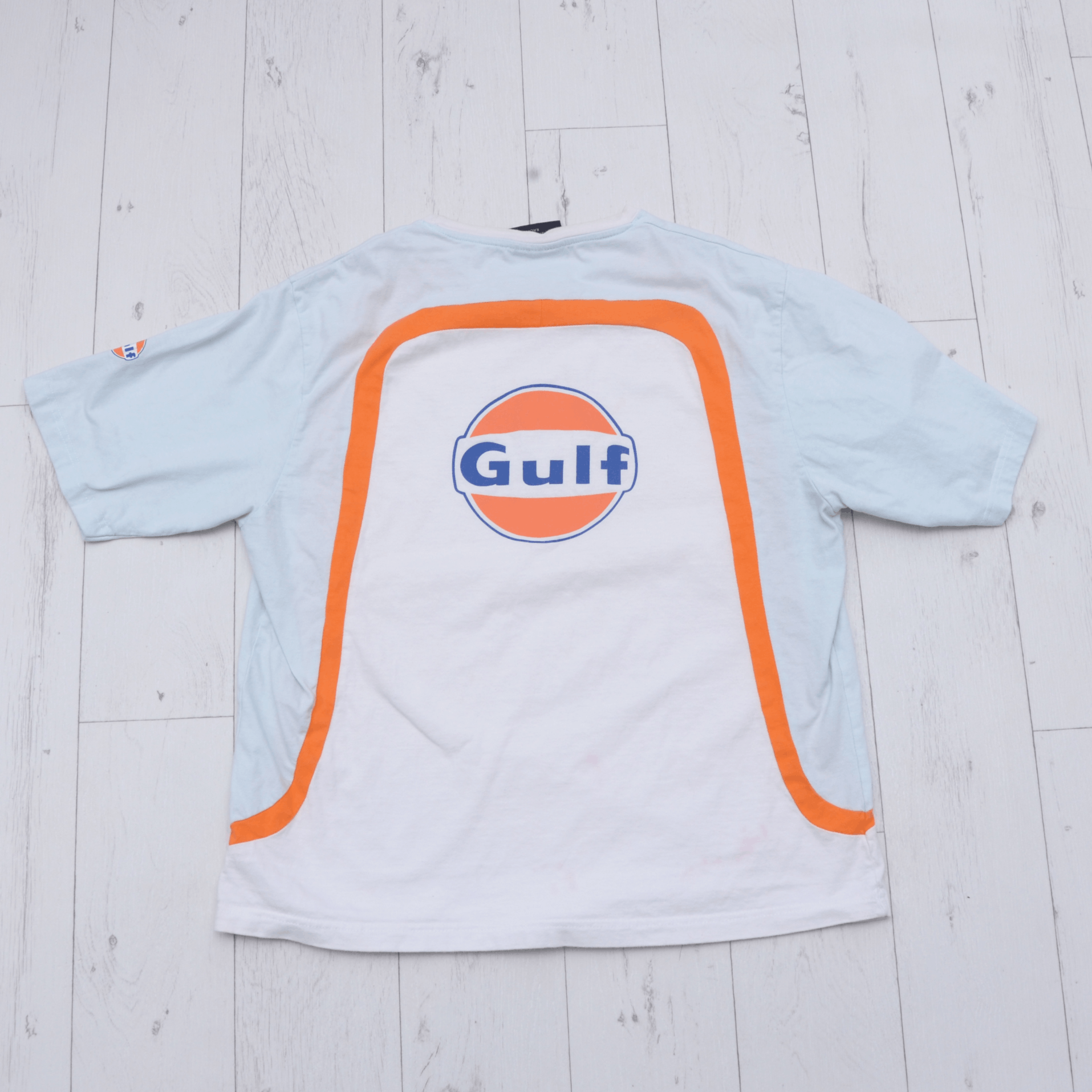 Vintage Aston Martin Racing Team T-Shirt Tee Gulf Rare Vintage XL-L Size US XL / EU 56 / 4 - 2 Thumbnail